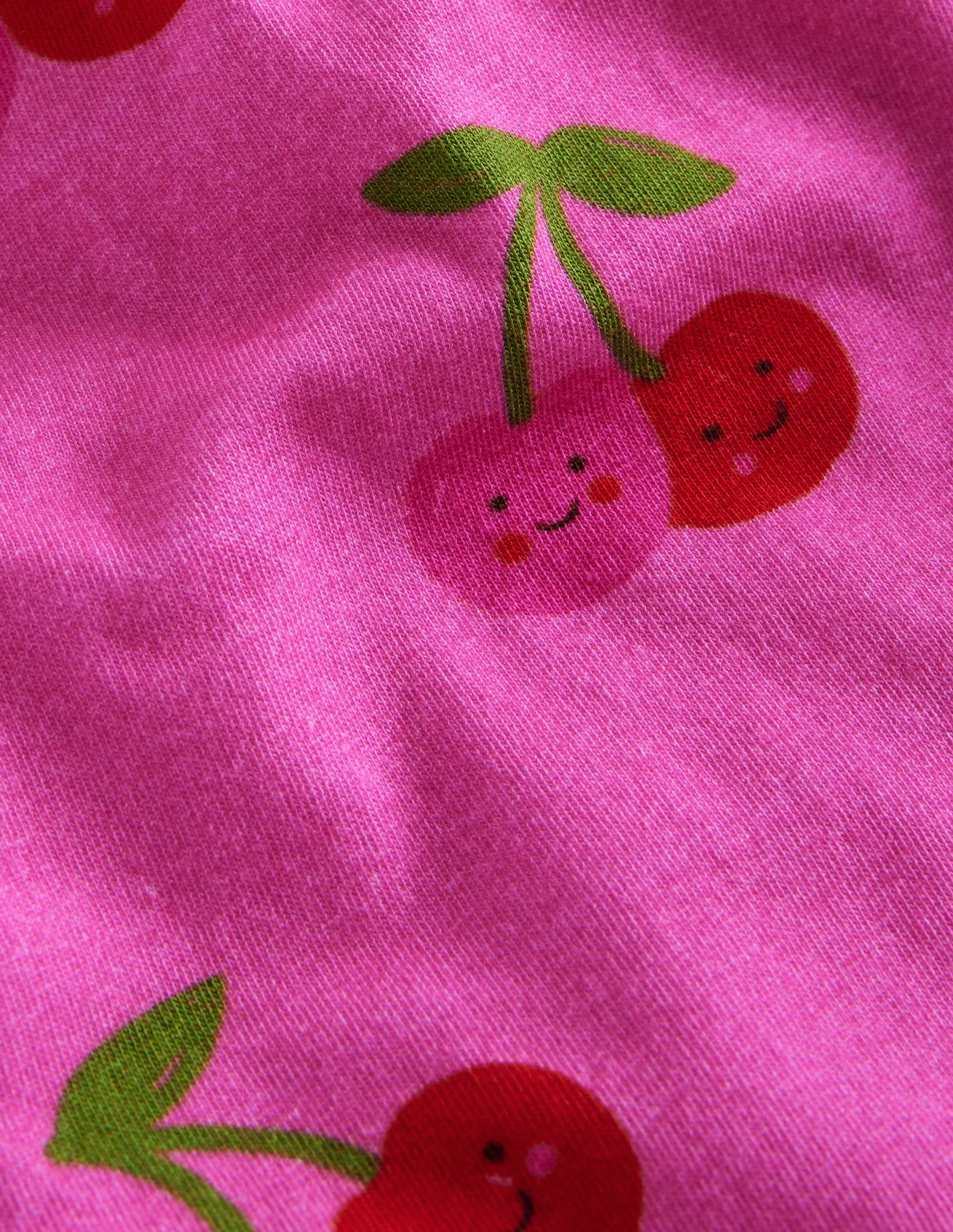 Lustige, verkürzte Leggings-Rosa Kirschen - Image 3