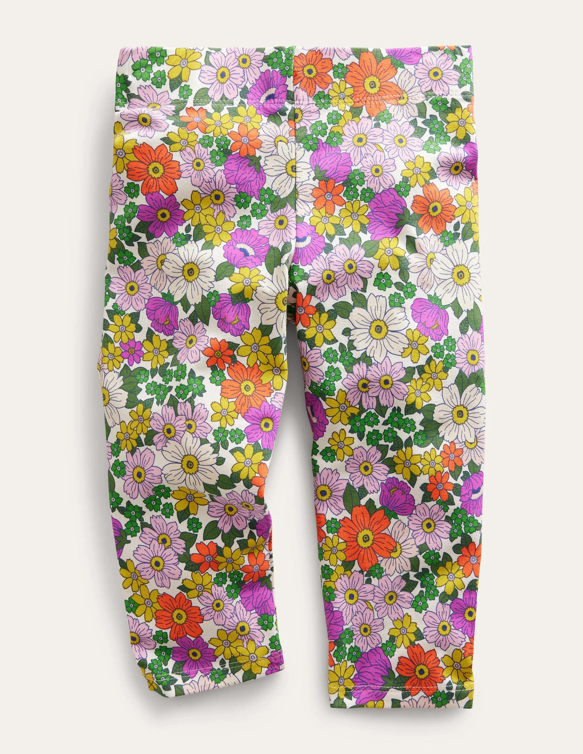 Lustige, verkürzte Leggings-Strahlendes Orchideenviolett, Blumenmuster