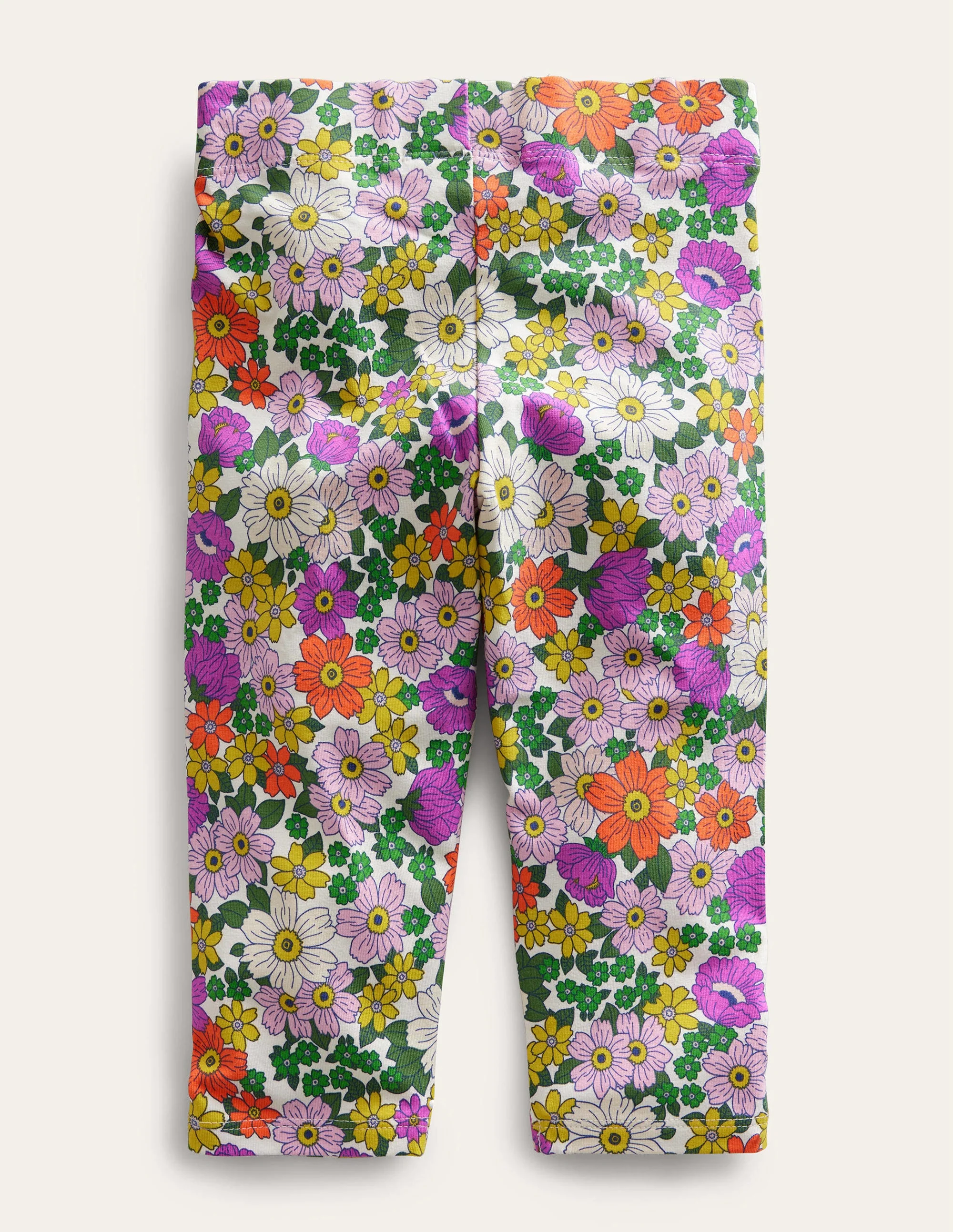 Lustige, verkürzte Leggings-Strahlendes Orchideenviolett, Blumenmuster - Image 2