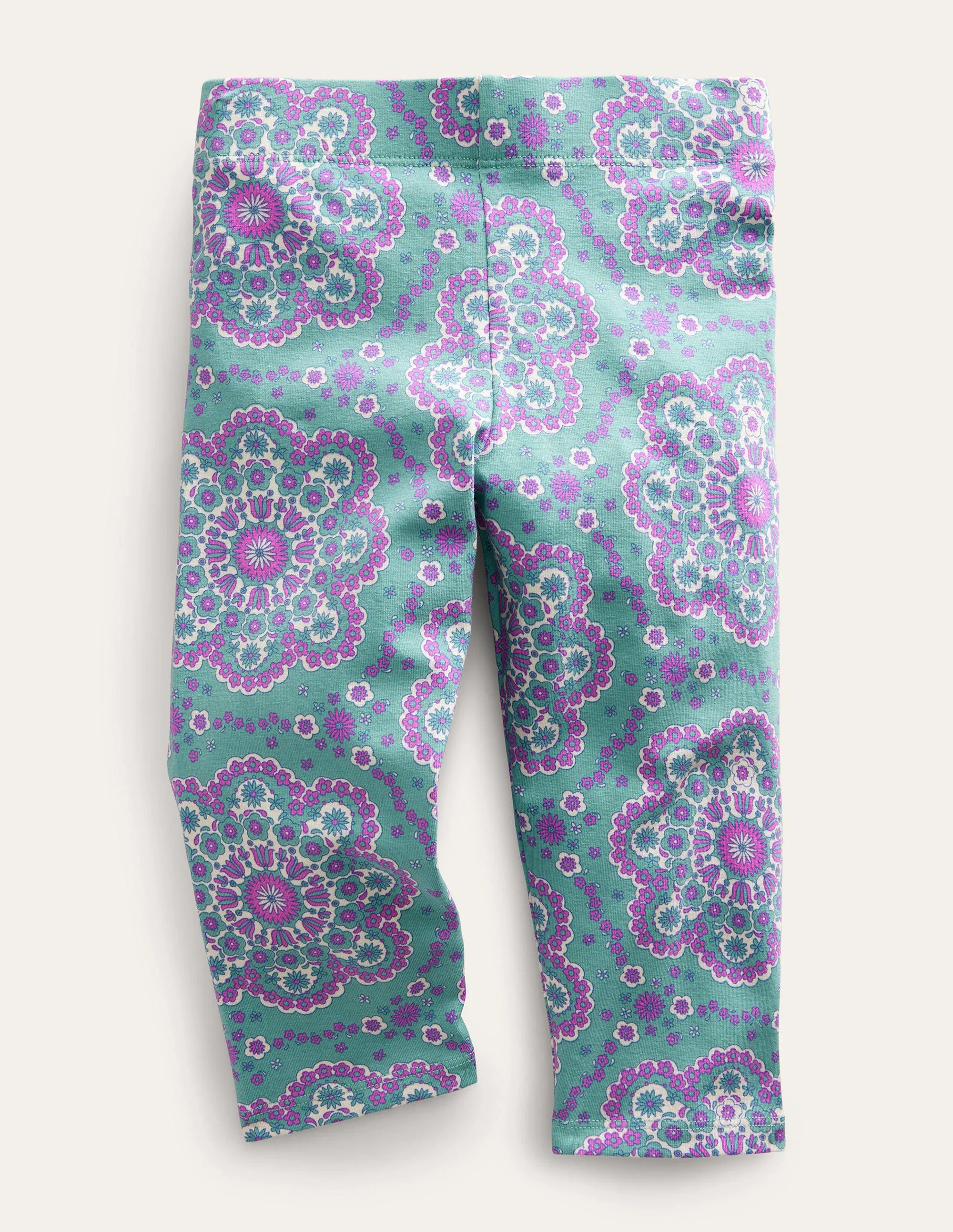 Lustige, verkürzte Leggings-Wasserblau, Gänseblümchen
