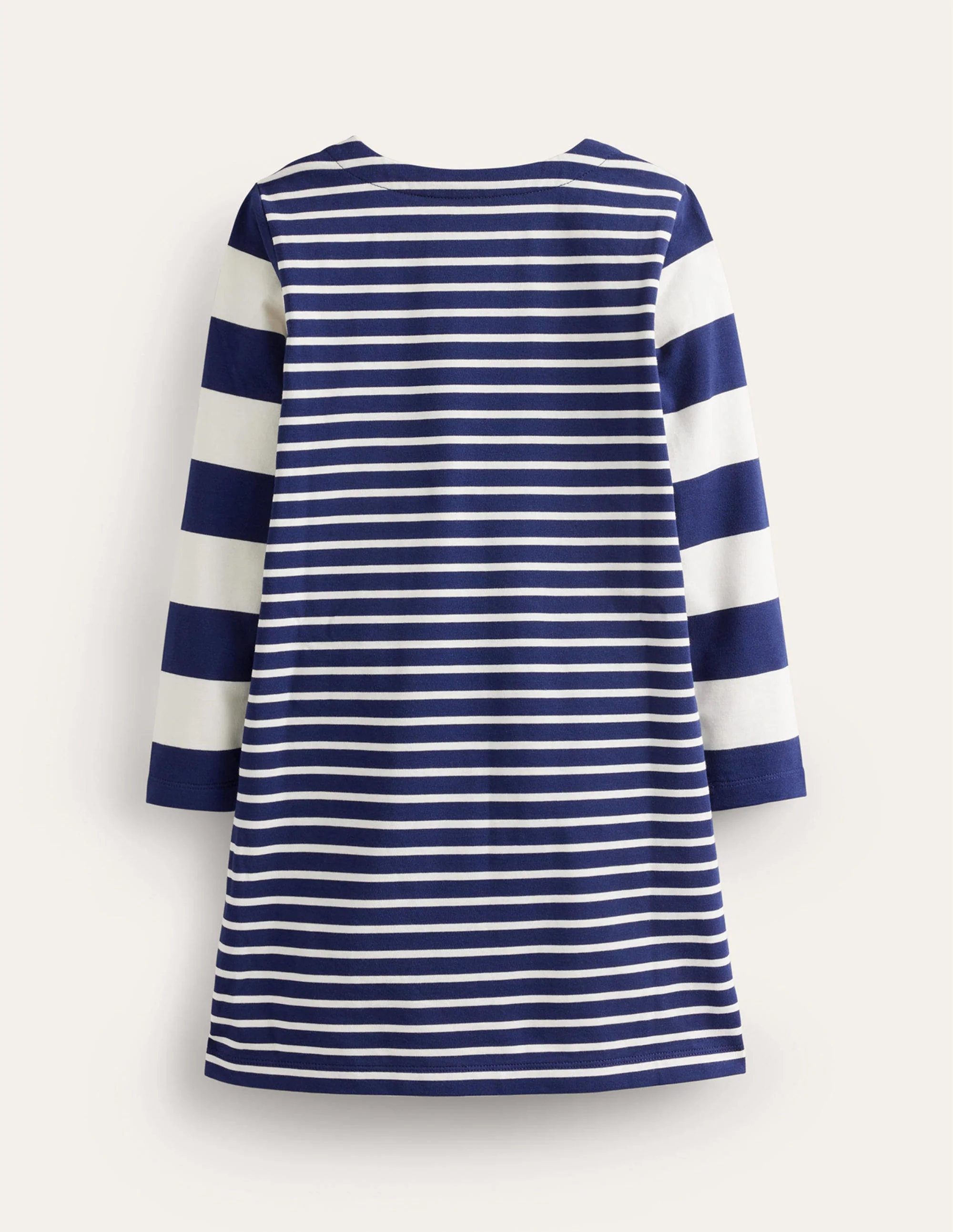Lustiges Breton-Kleid-Saphirblau/Naturweiß - Image 2