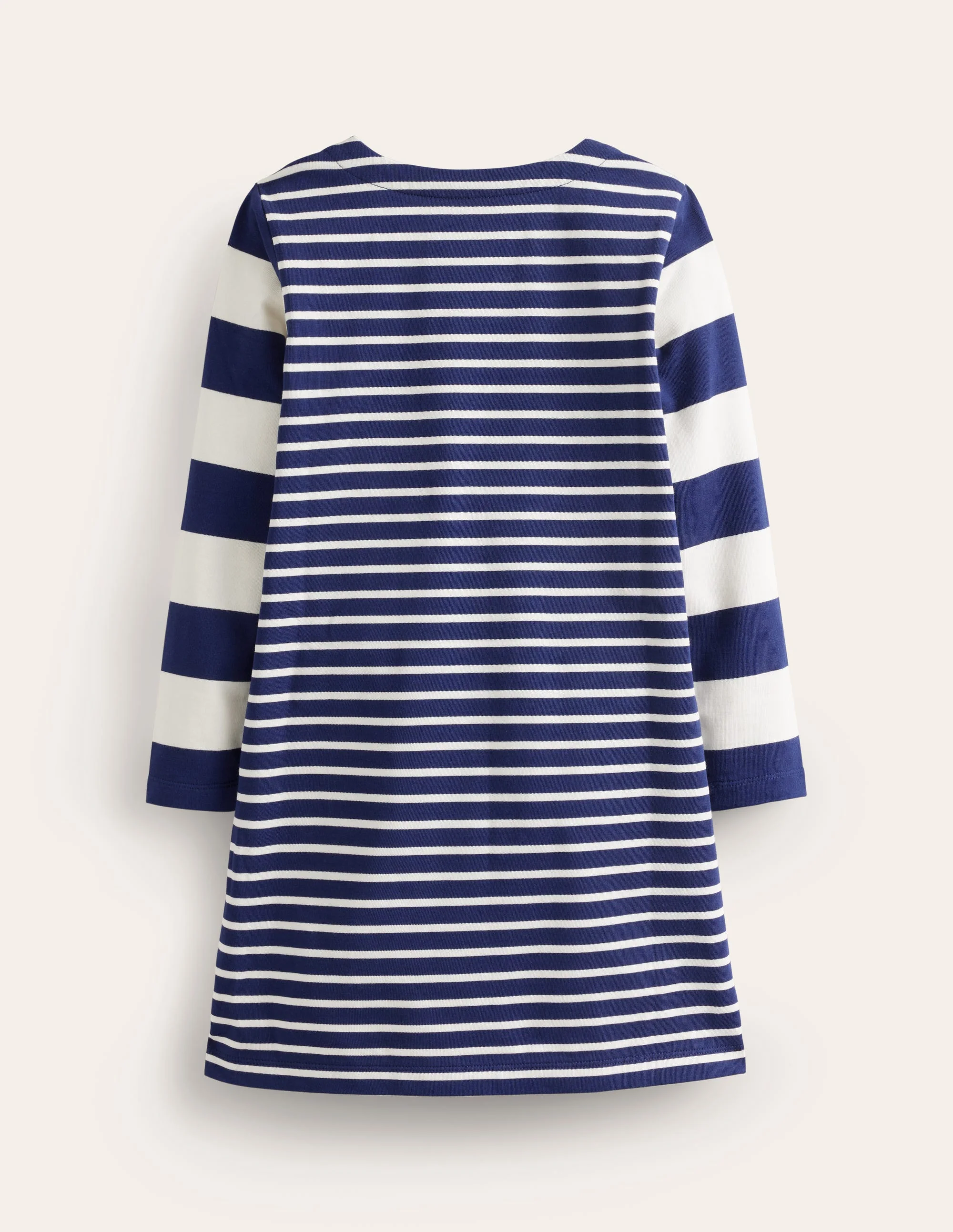 Lustiges Breton-Kleid-Saphirblau/Naturweiß - Image 2