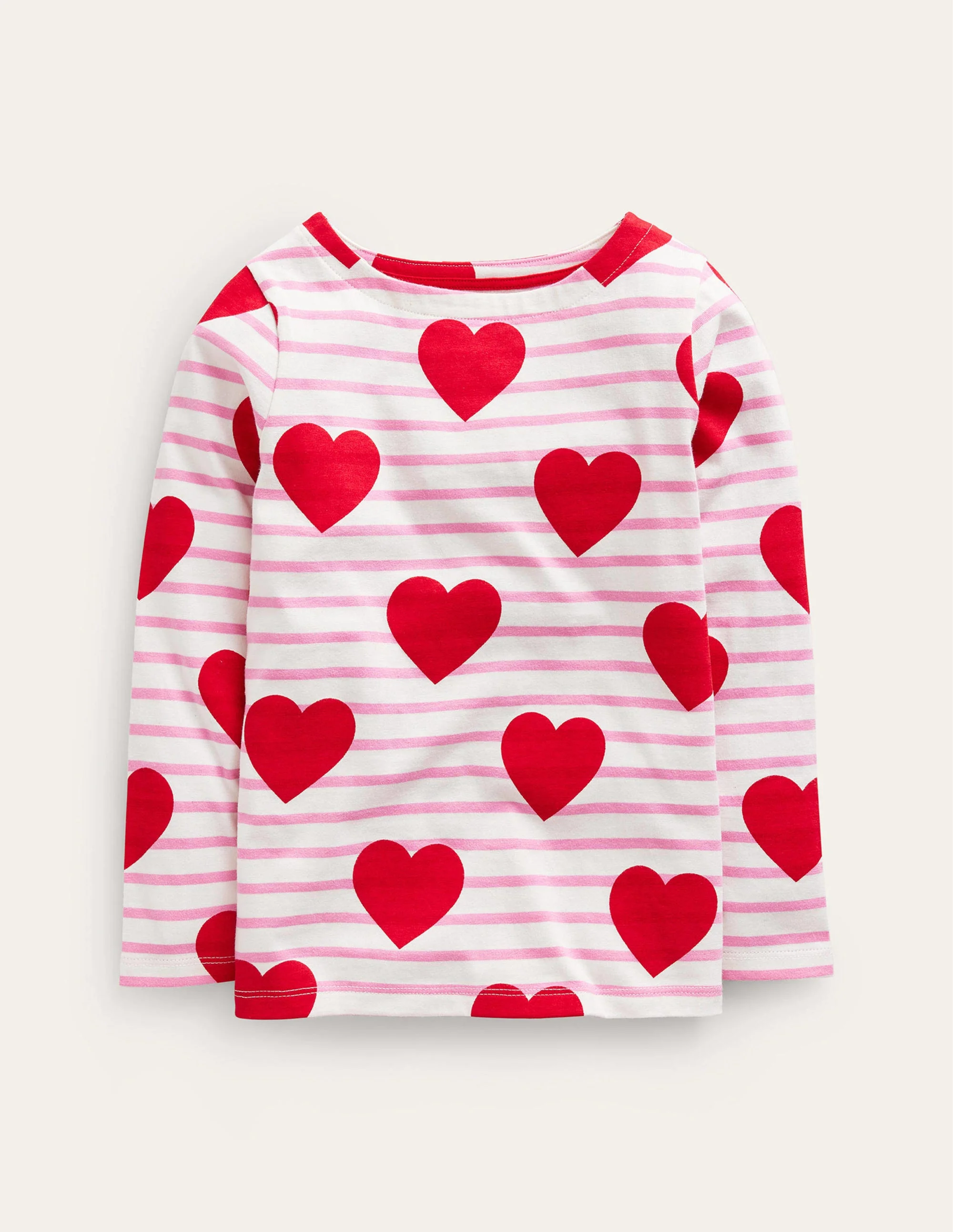 Lustiges Bretonshirt-Mohnblumenrot Herz
