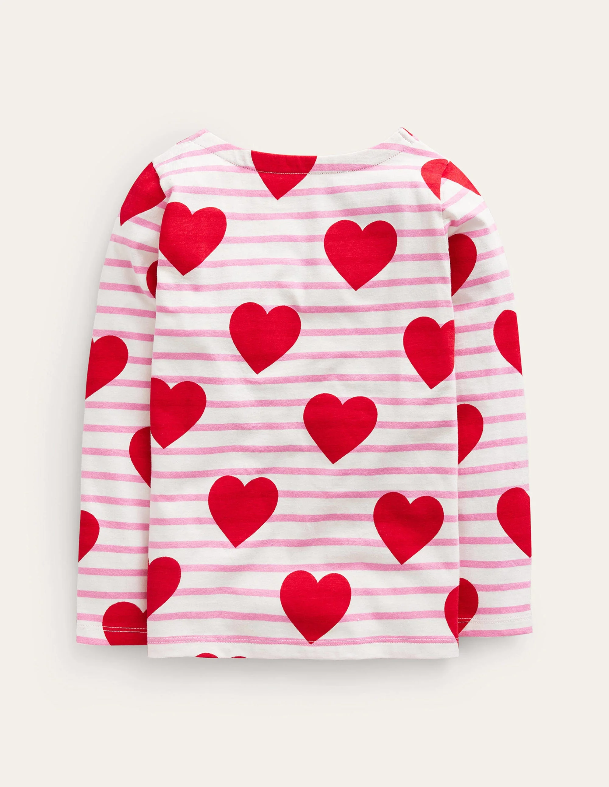 Lustiges Bretonshirt-Mohnblumenrot Herz - Image 2
