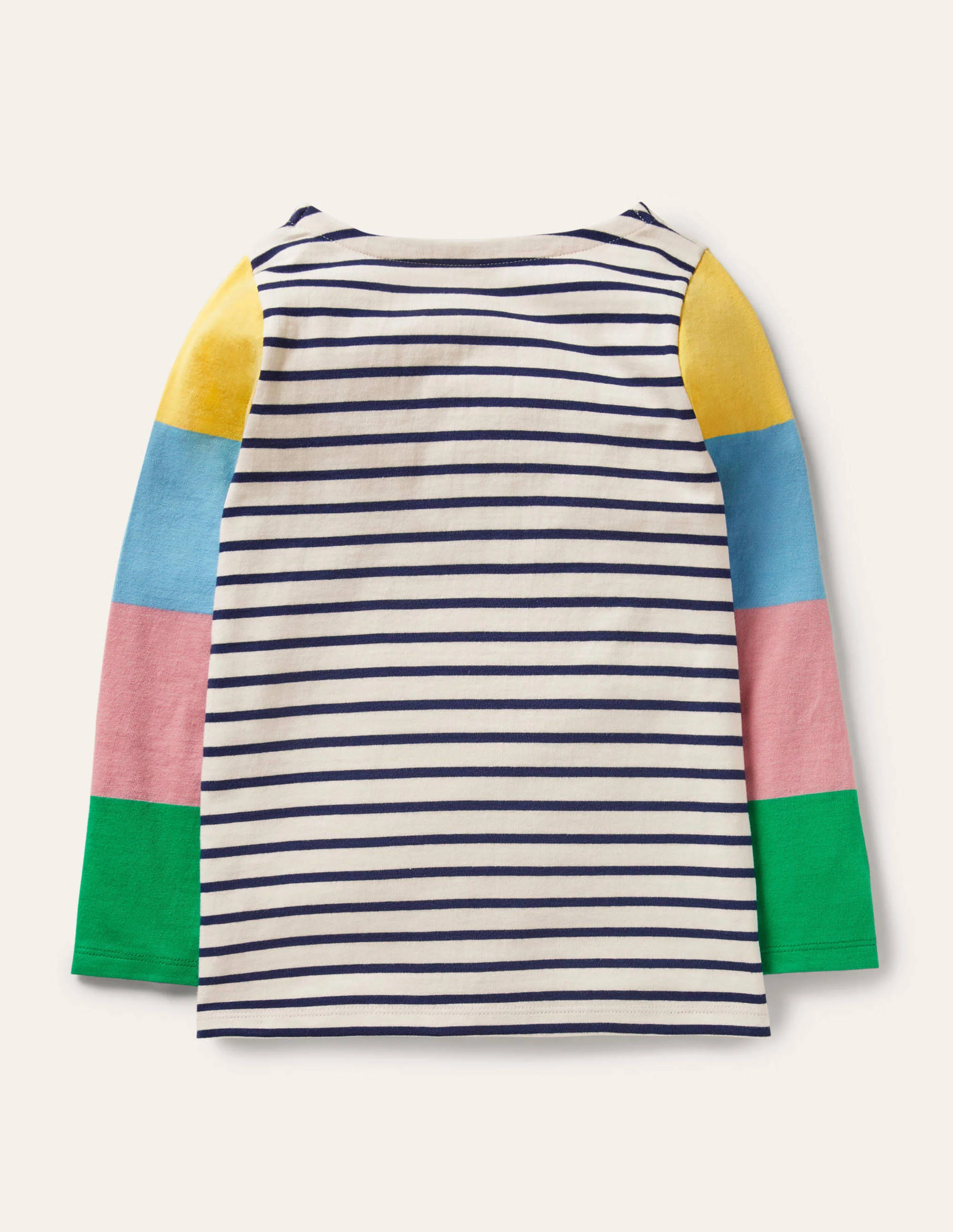 Lustiges Bretonshirt-Pastellgelb/Kirschblütenrosa - Image 2