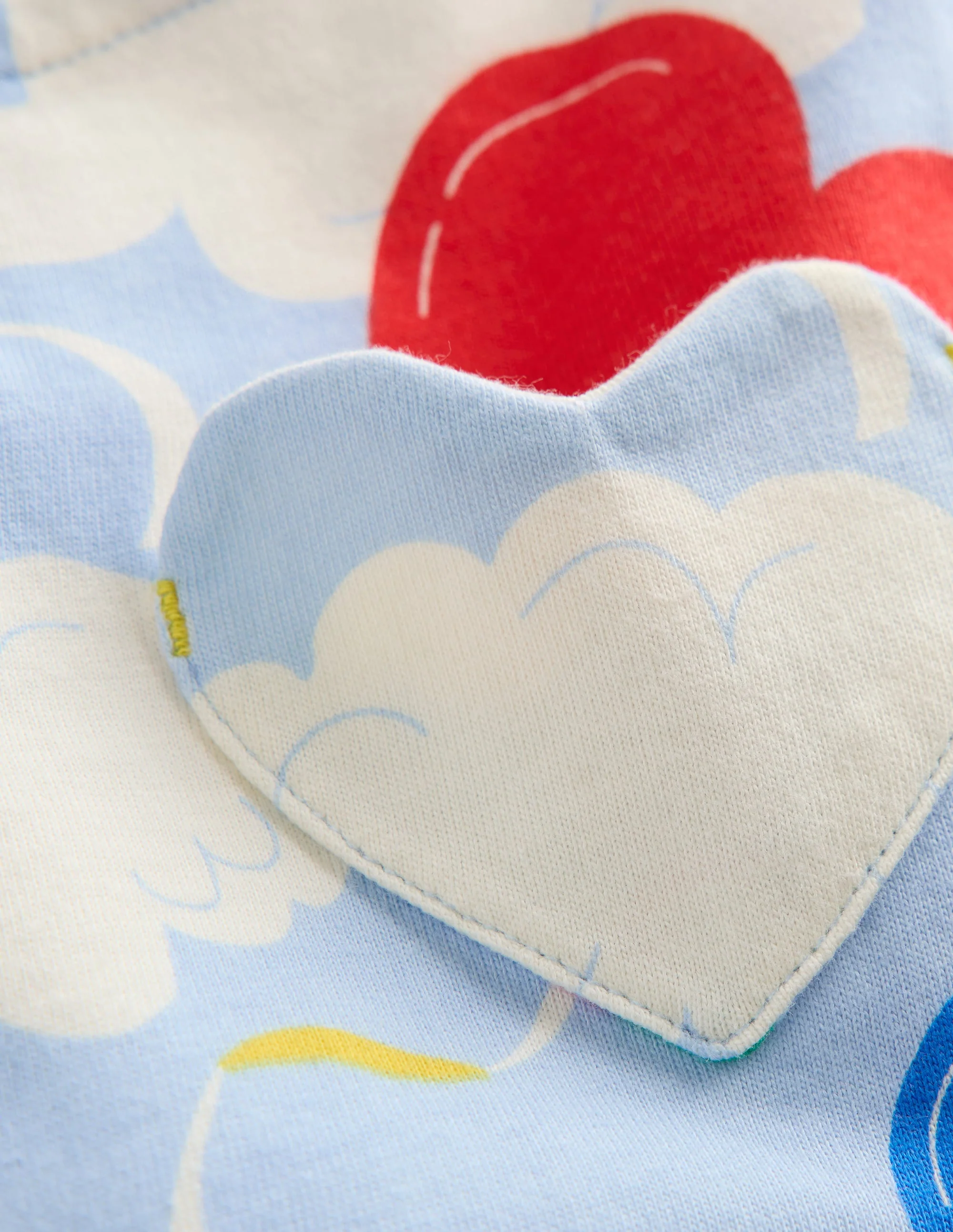 Lustiges Jerseykleid mit Herztasche-Ballon Wolken - Image 3