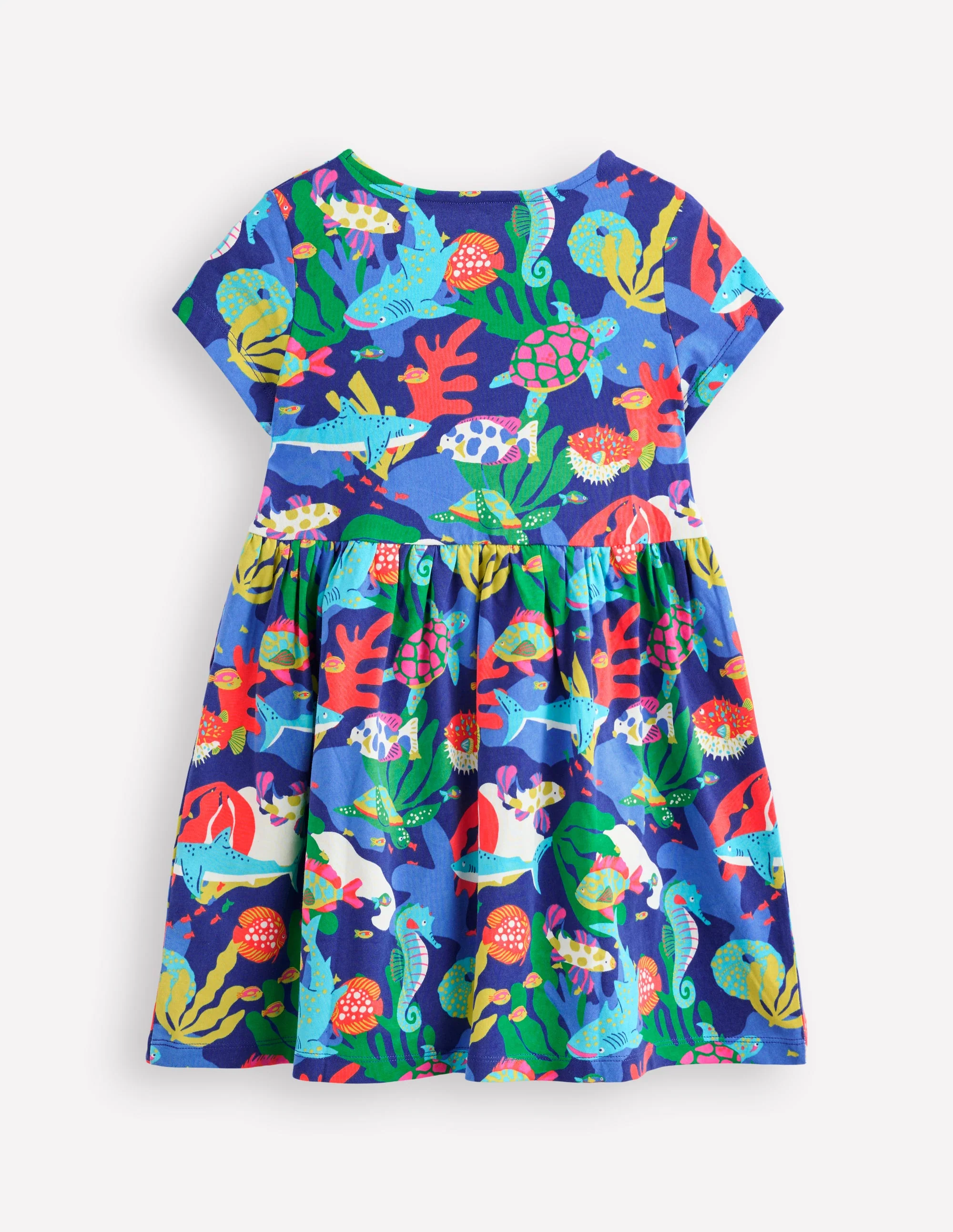 Lustiges Jerseykleid mit Herztasche-Bunt, Korallenriff - Image 2