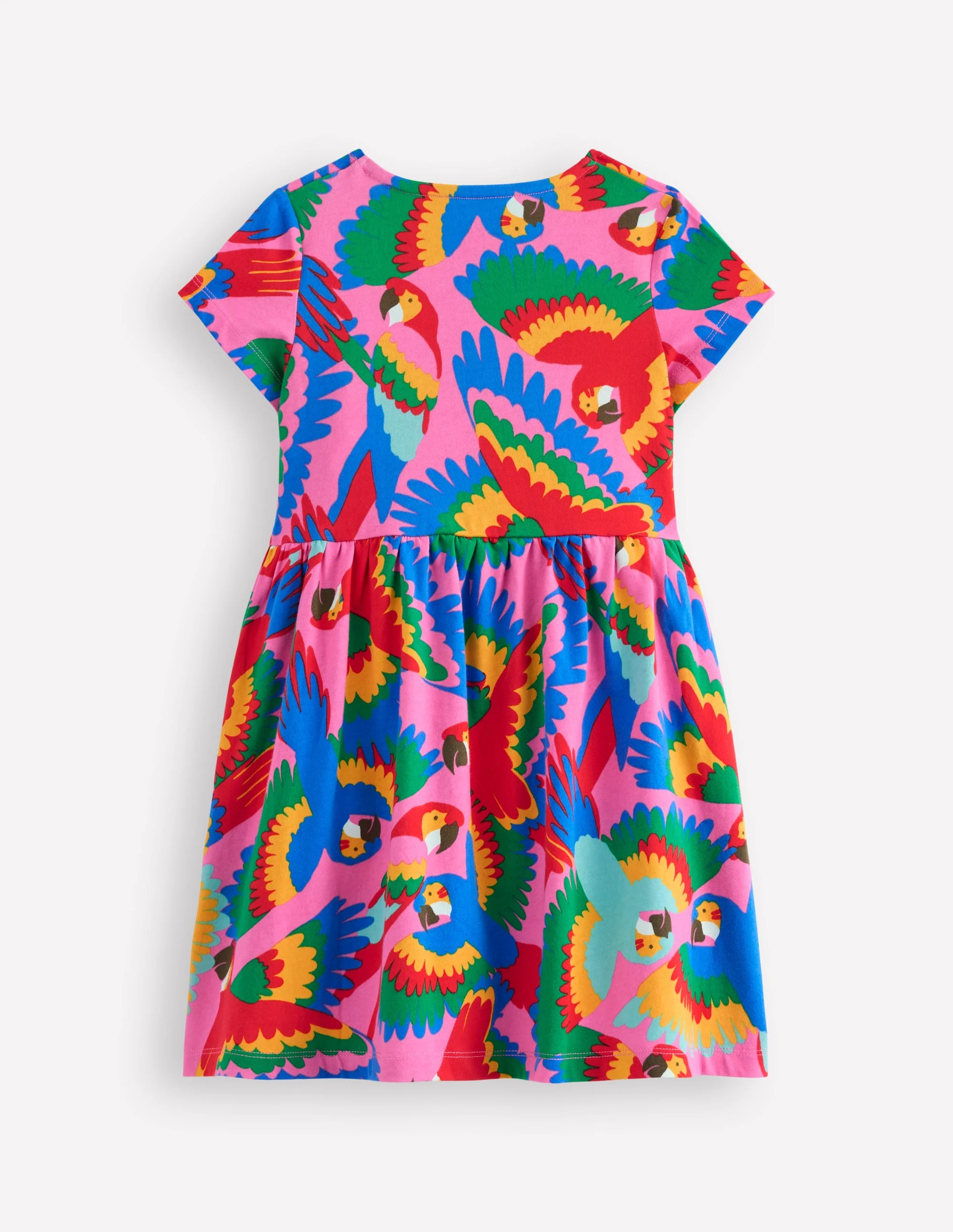 Lustiges Jerseykleid mit Herztasche-Bunt Regenbogen Papagei - Image 2