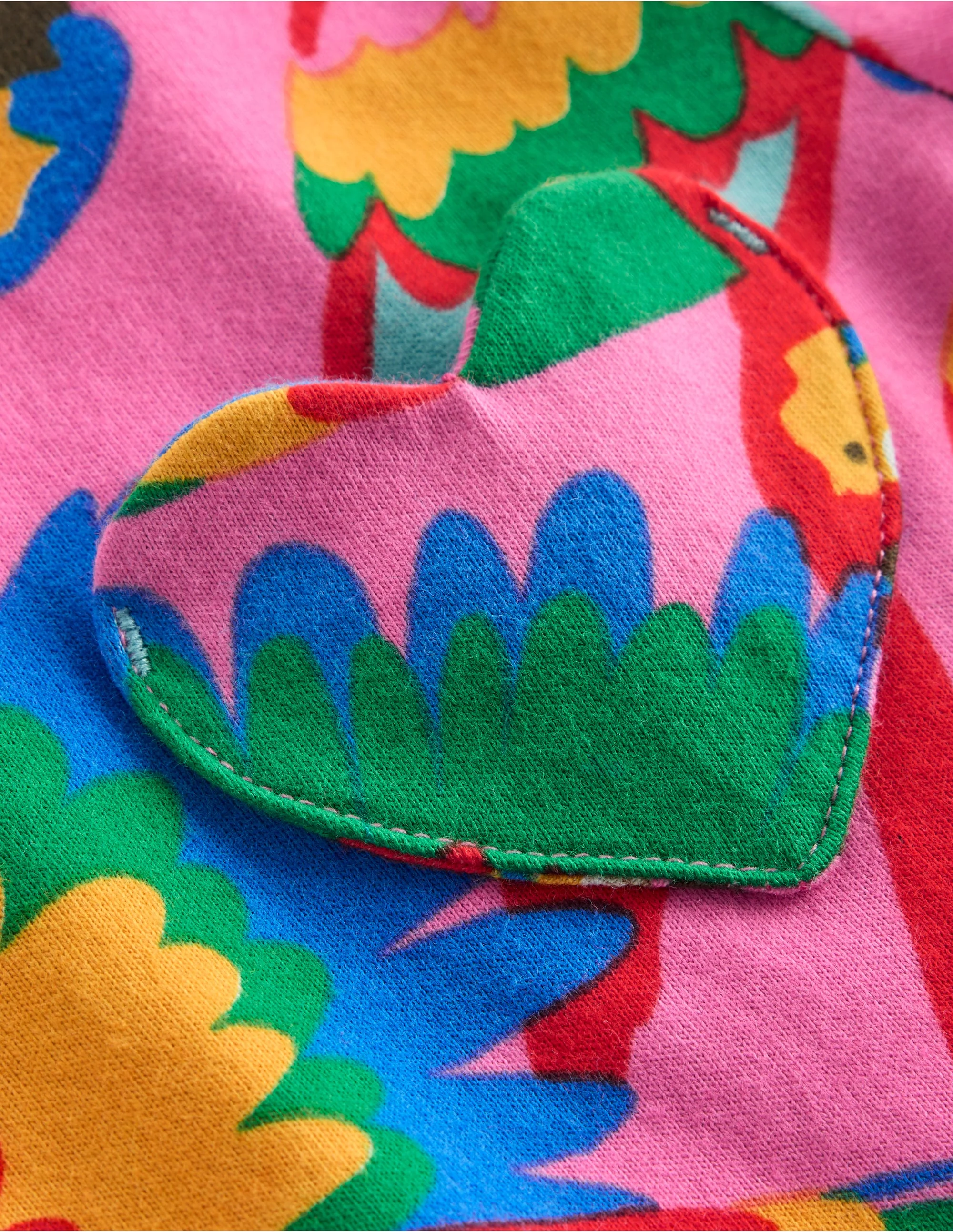 Lustiges Jerseykleid mit Herztasche-Bunt Regenbogen Papagei - Image 3