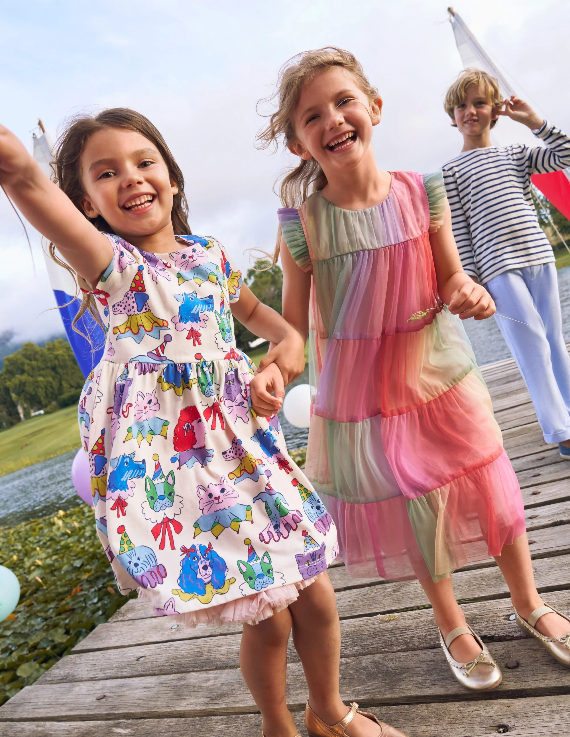 Lustiges Jerseykleid mit Herztasche-Weiches Naturweiß Haustierparade - Image 4