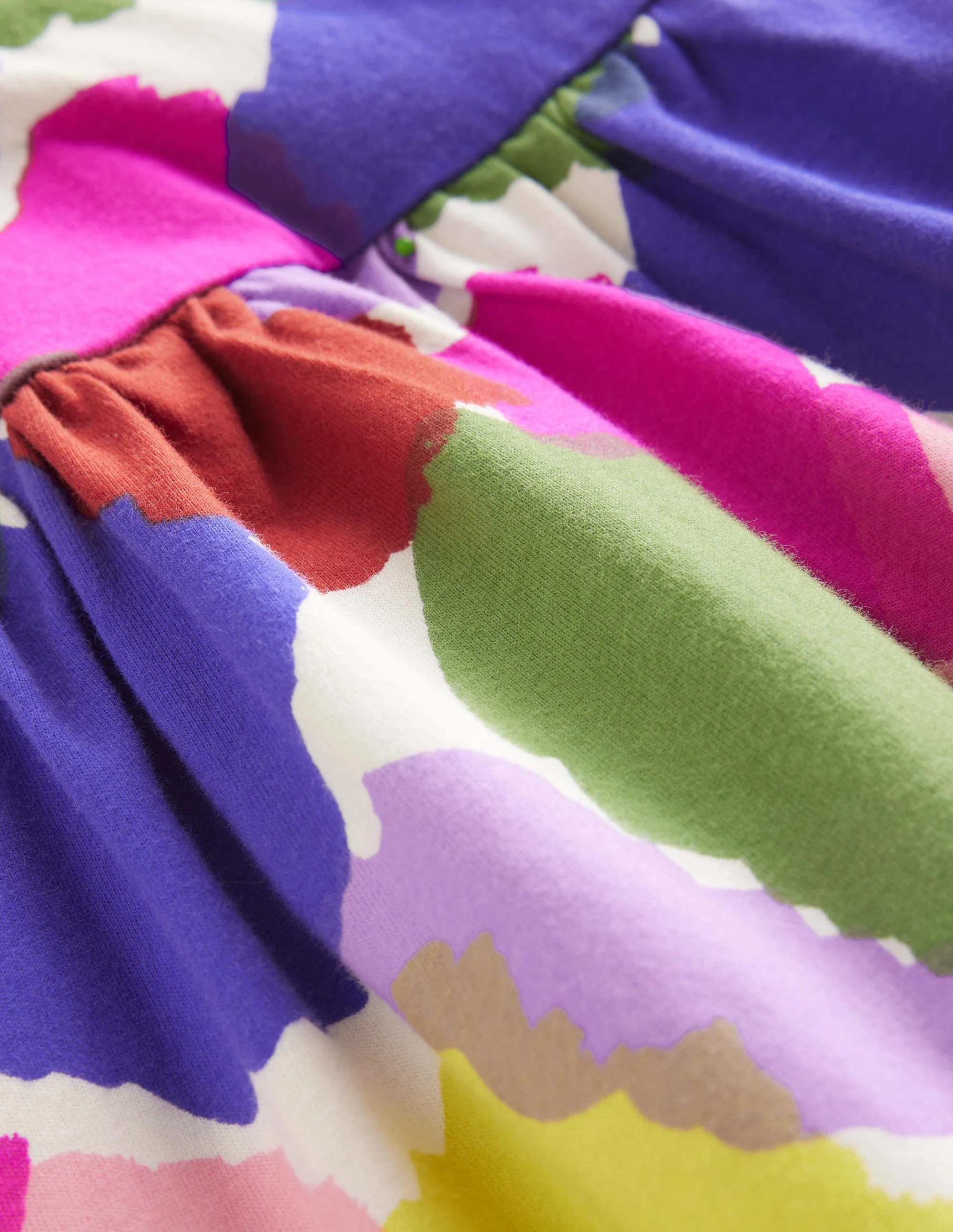 Lustiges Jerseykleid mit kurzen Ärmeln-Bunt Farbkleckse - Image 3