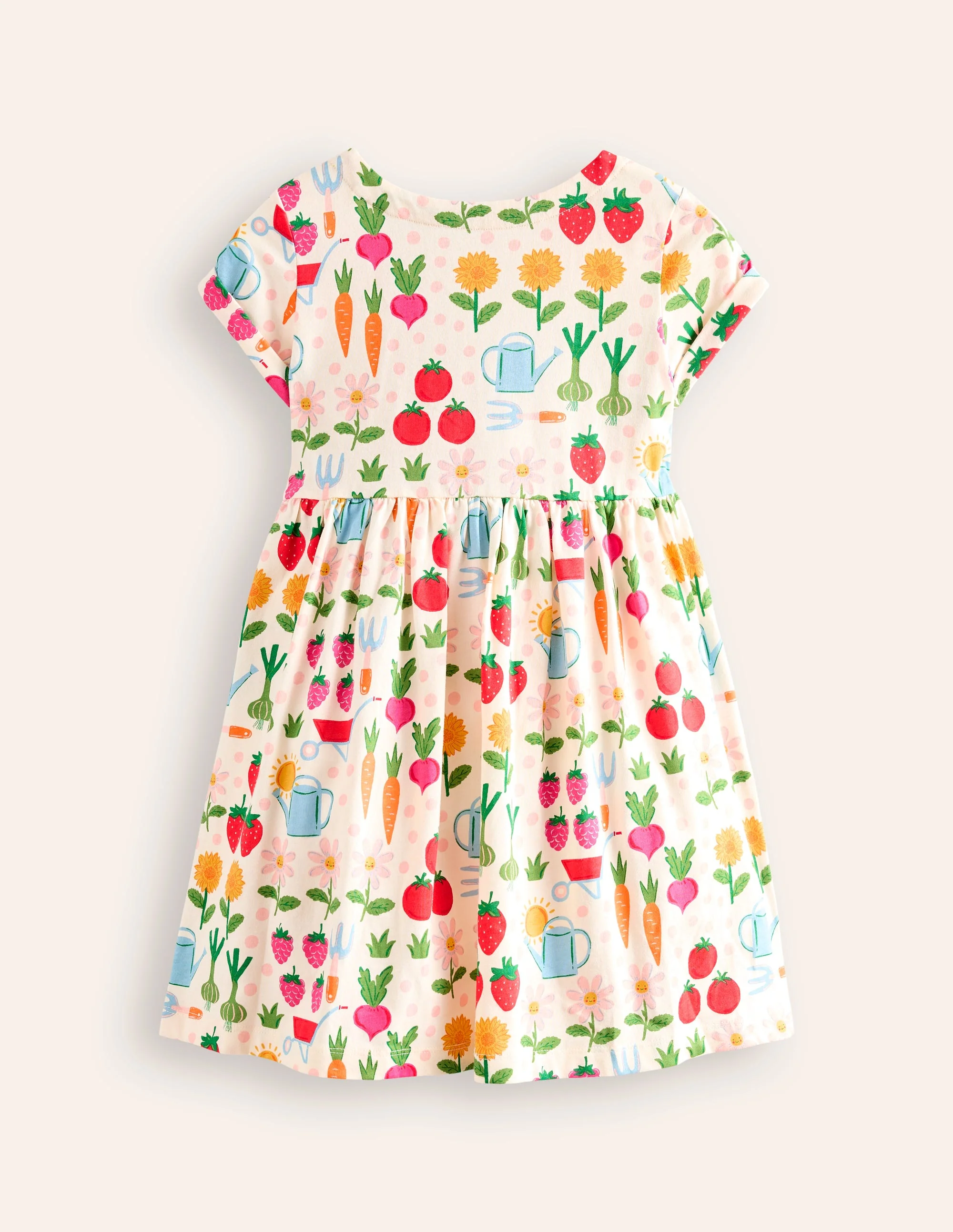 Lustiges Jerseykleid mit kurzen Ärmeln-Bunt Motiv Grow Your Own - Image 2