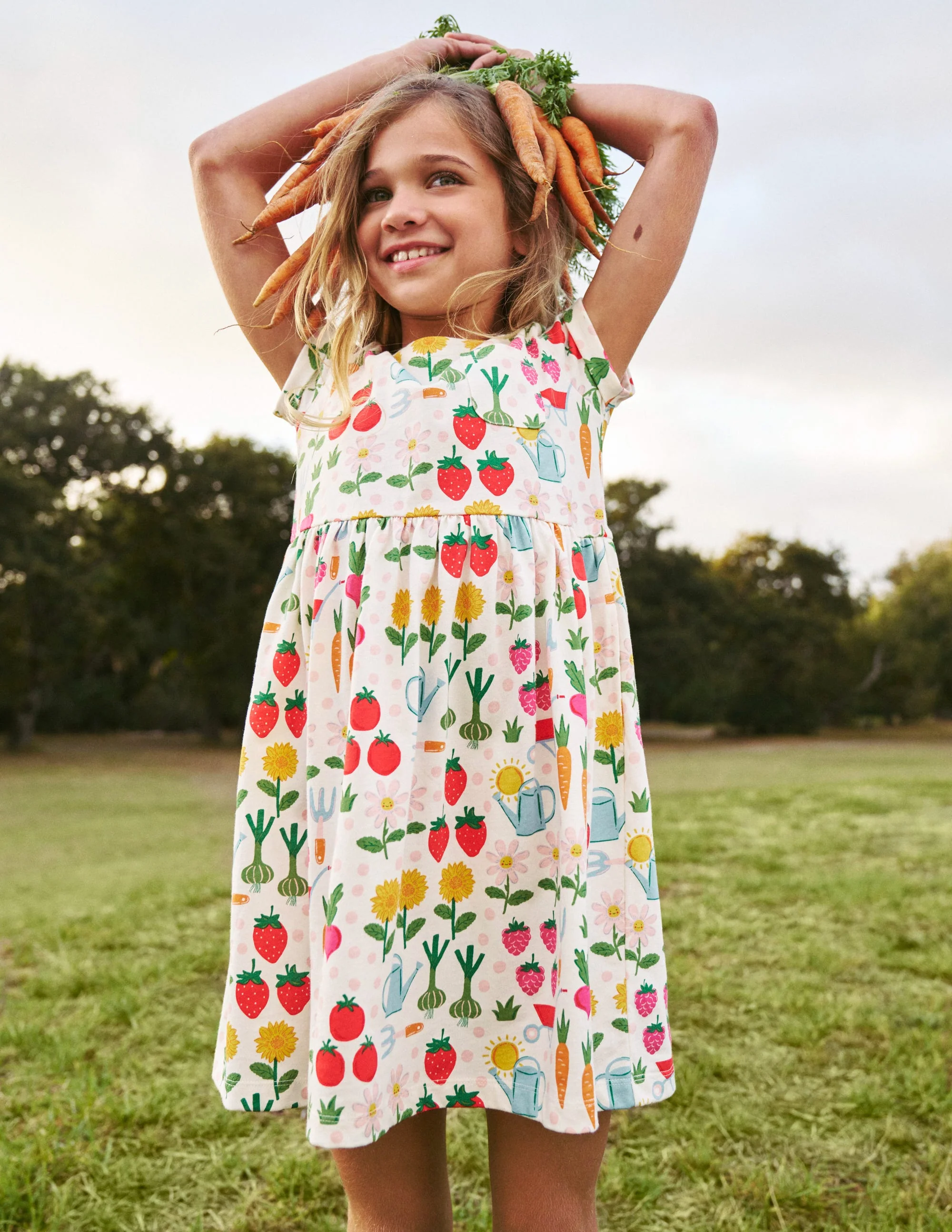 Lustiges Jerseykleid mit kurzen Ärmeln-Bunt Motiv Grow Your Own - Image 4