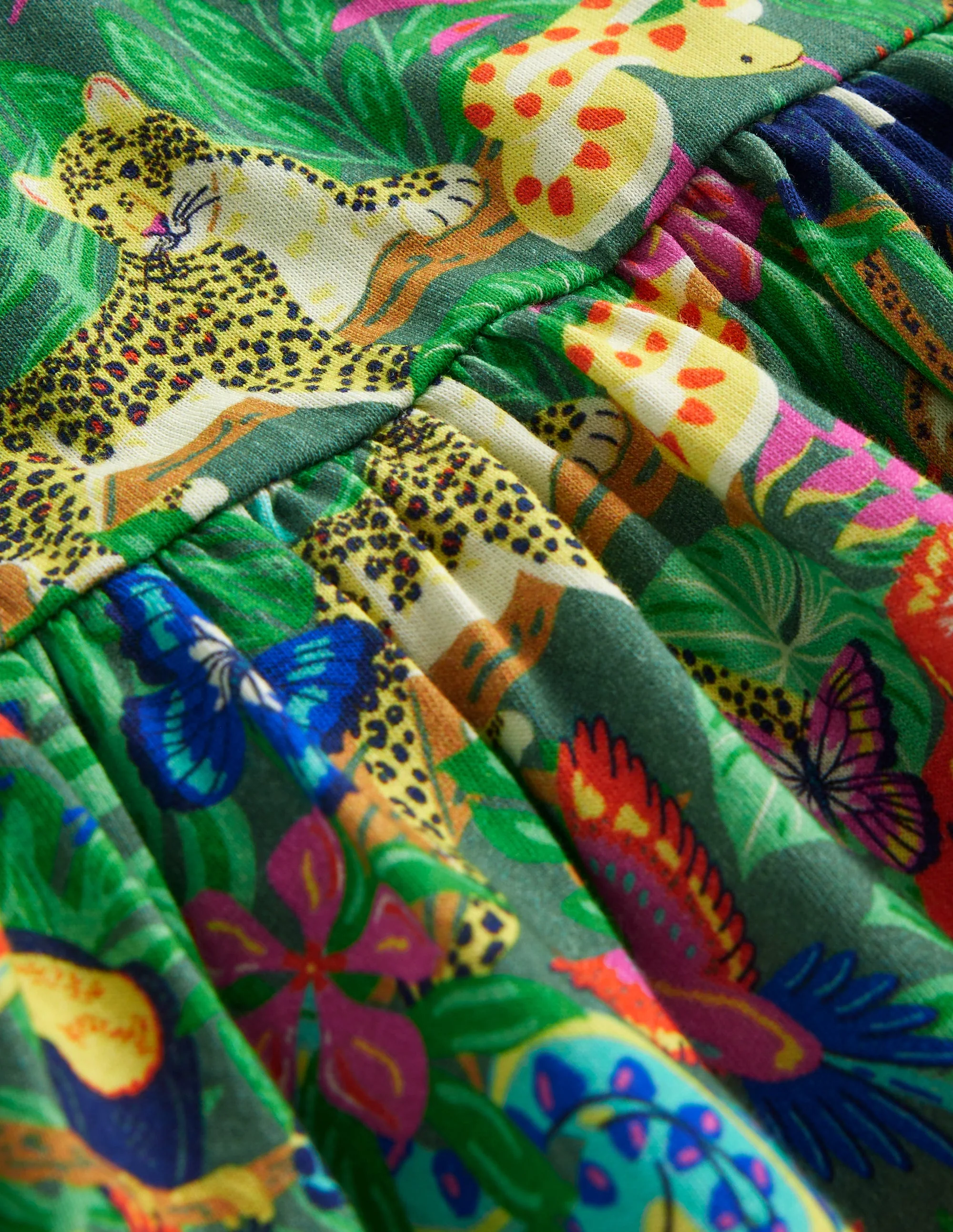 Lustiges Jerseykleid mit kurzen Ärmeln-Fichtengrün Regenwald - Image 3
