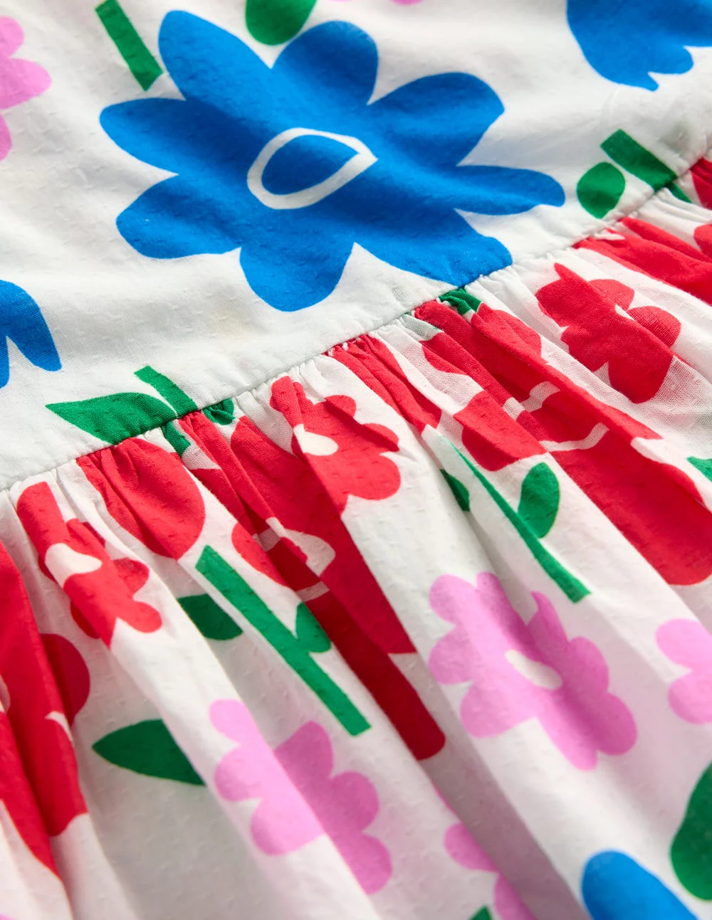 Madeline Gewebtes Kleid-Bunt Regenbogen Blume - Image 7