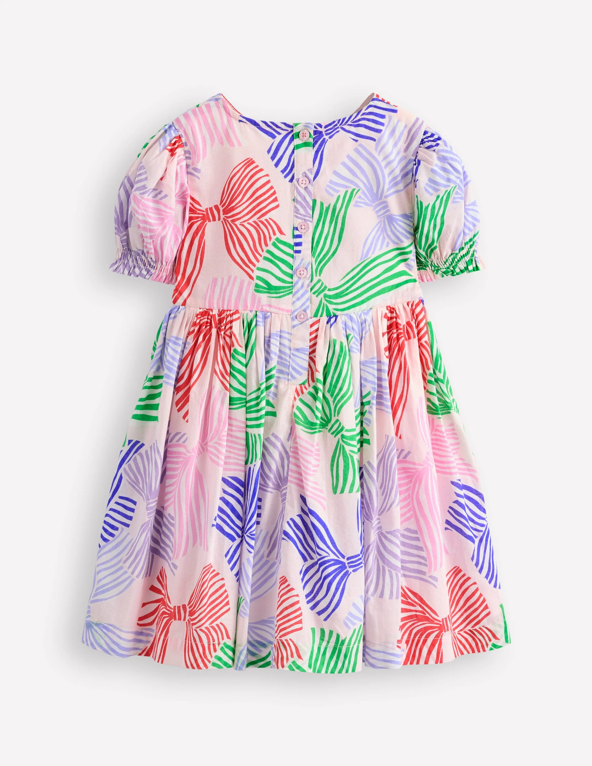 Madeline Gewebtes Kleid-Französisches Rosa Schleifen - Image 2