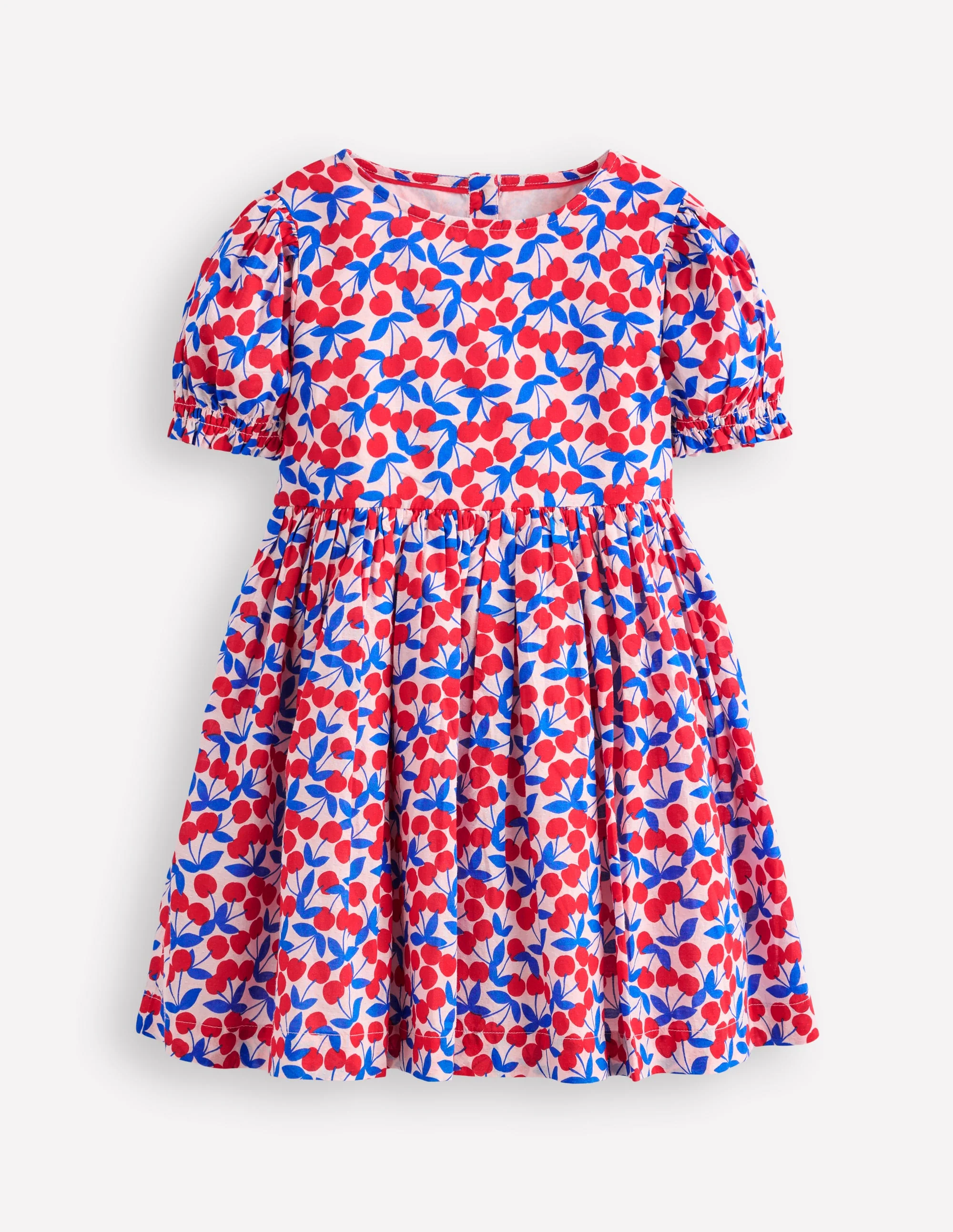 Madeline Gewebtes Kleid-Kreiderosa Kirschen