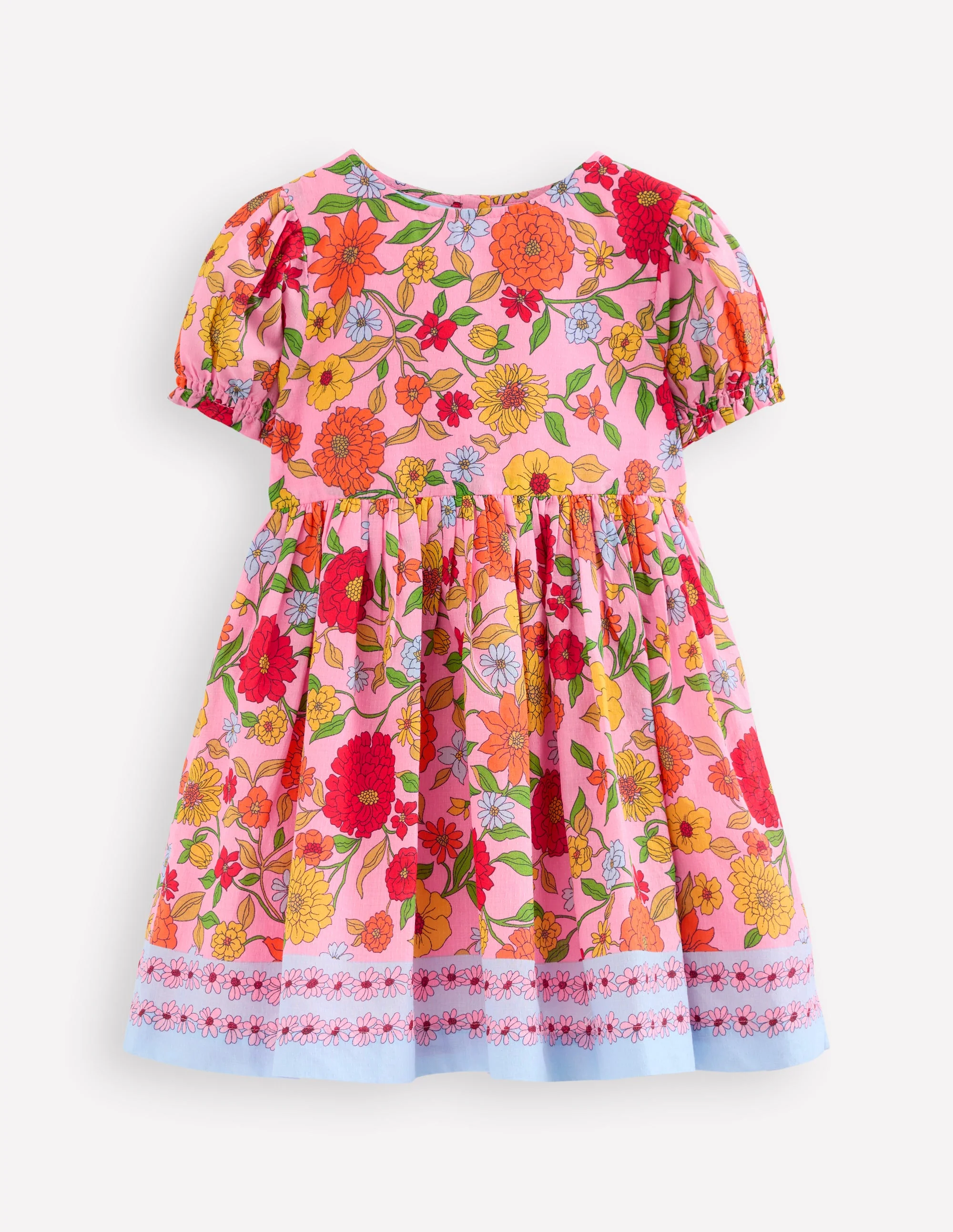 Madeline Gewebtes Kleid-Pink Geblümt