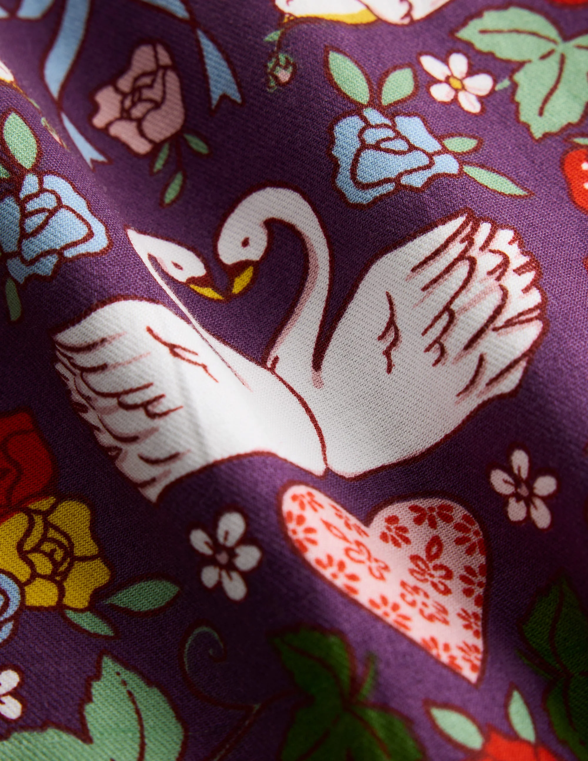 Madeline Langärmliges Kleid-Mystisches Violett Liebesvögel - Image 3