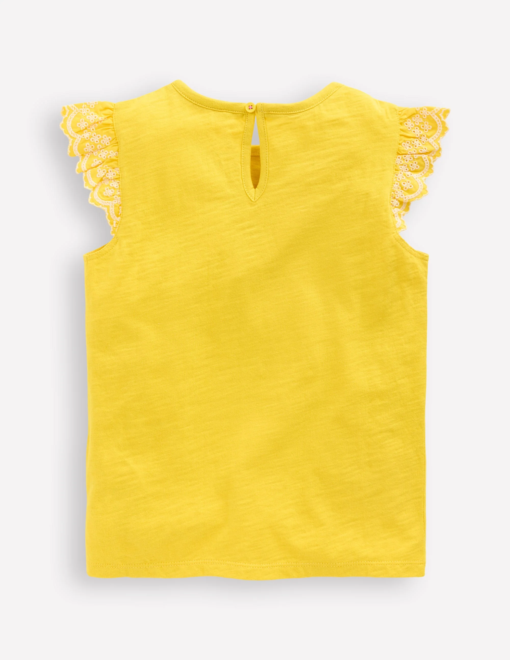 Margaret T-Shirt mit Lochstickerei und Rüschen-Ananas - Image 2