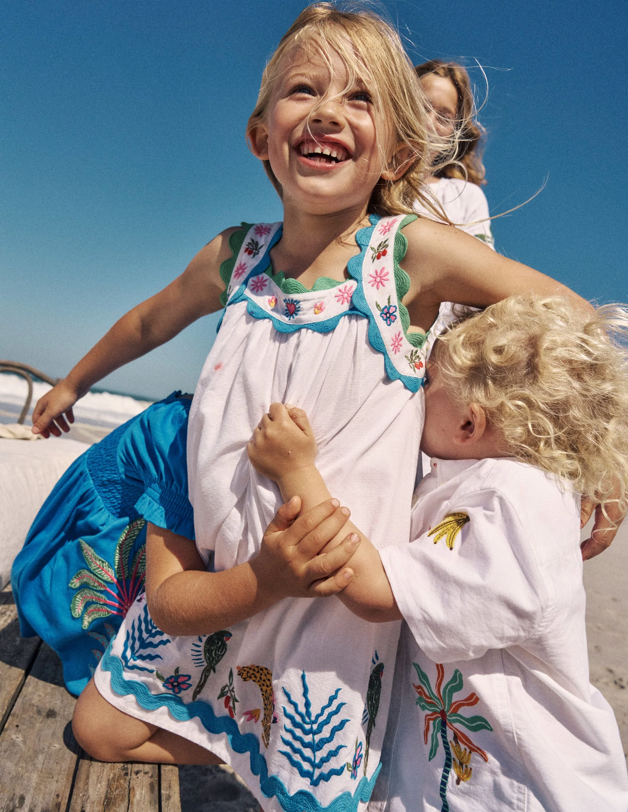 Maribel schwingendes Sommerkleid-Weiches Naturweiß Bunt Dschungel - Image 8
