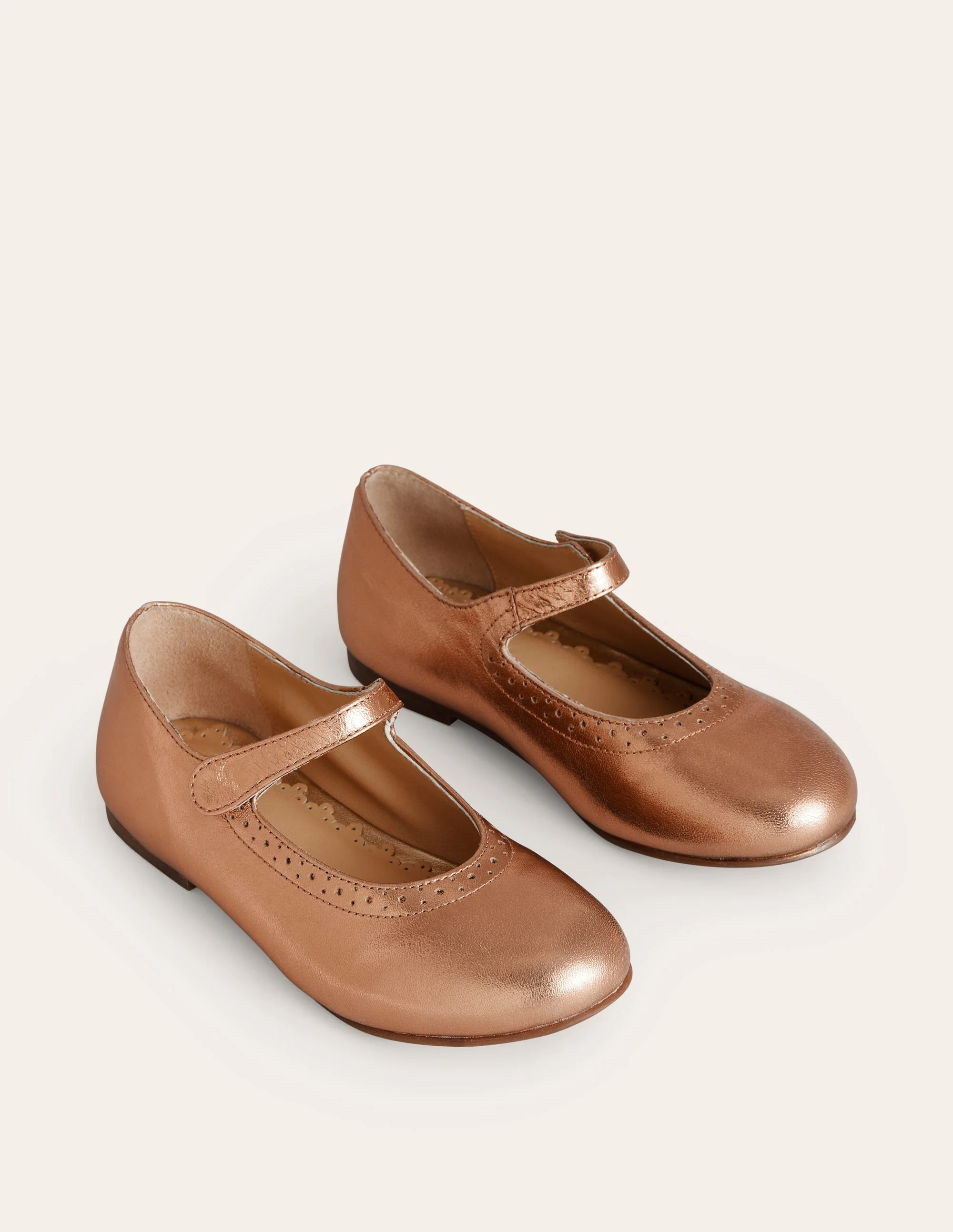 Mary Janes aus Leder-Bronze - Image 2