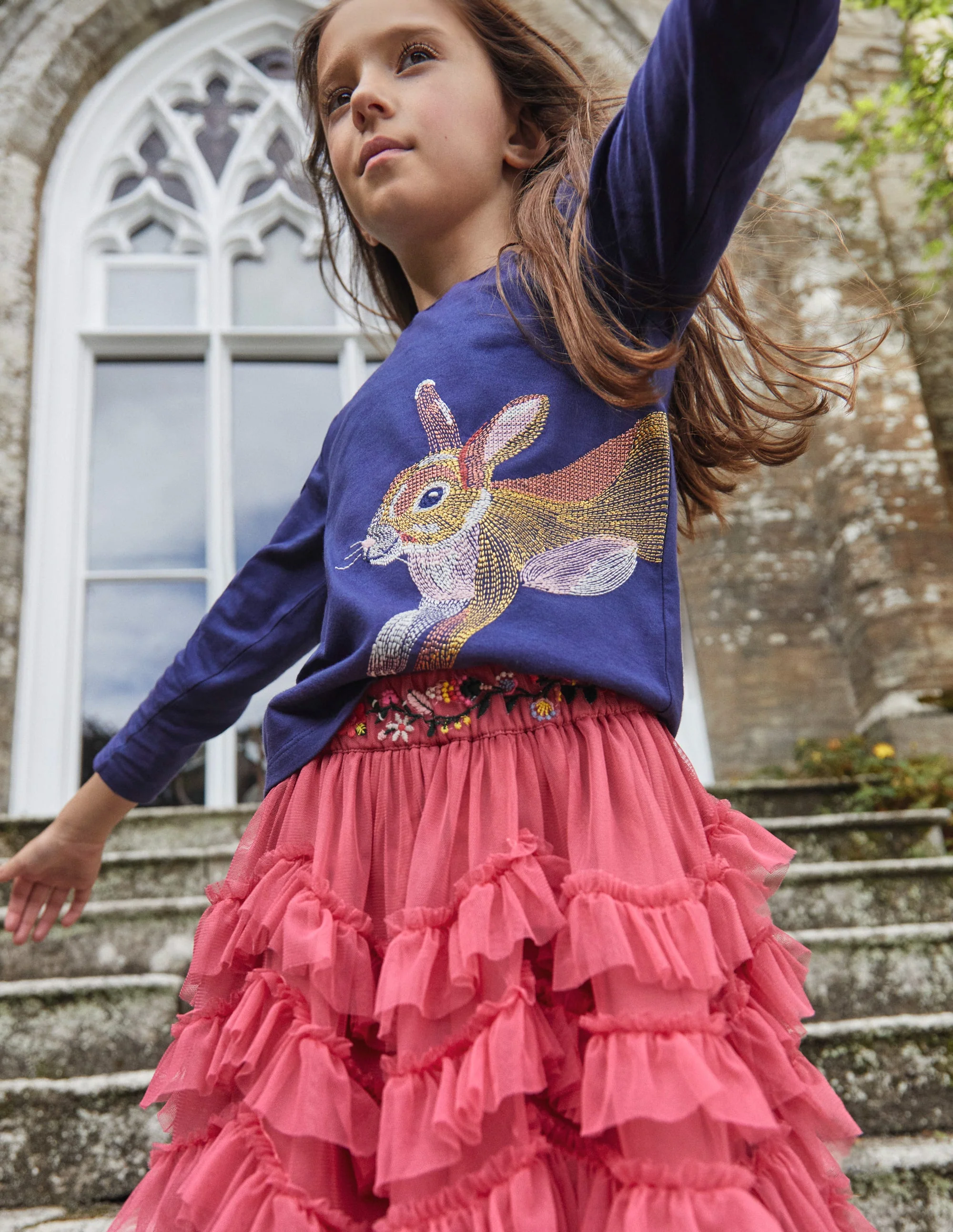 Metallic-T-Shirt mit Superstitch-Steuerbord-Blau Hase - Image 4