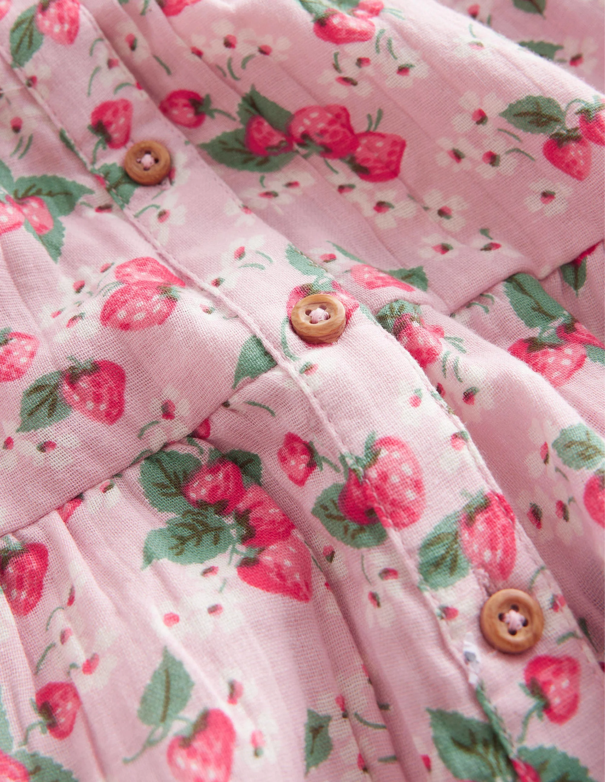 Midirock aus Doppelgewebe-Französisches Rosa, Erdbeeren - Image 3