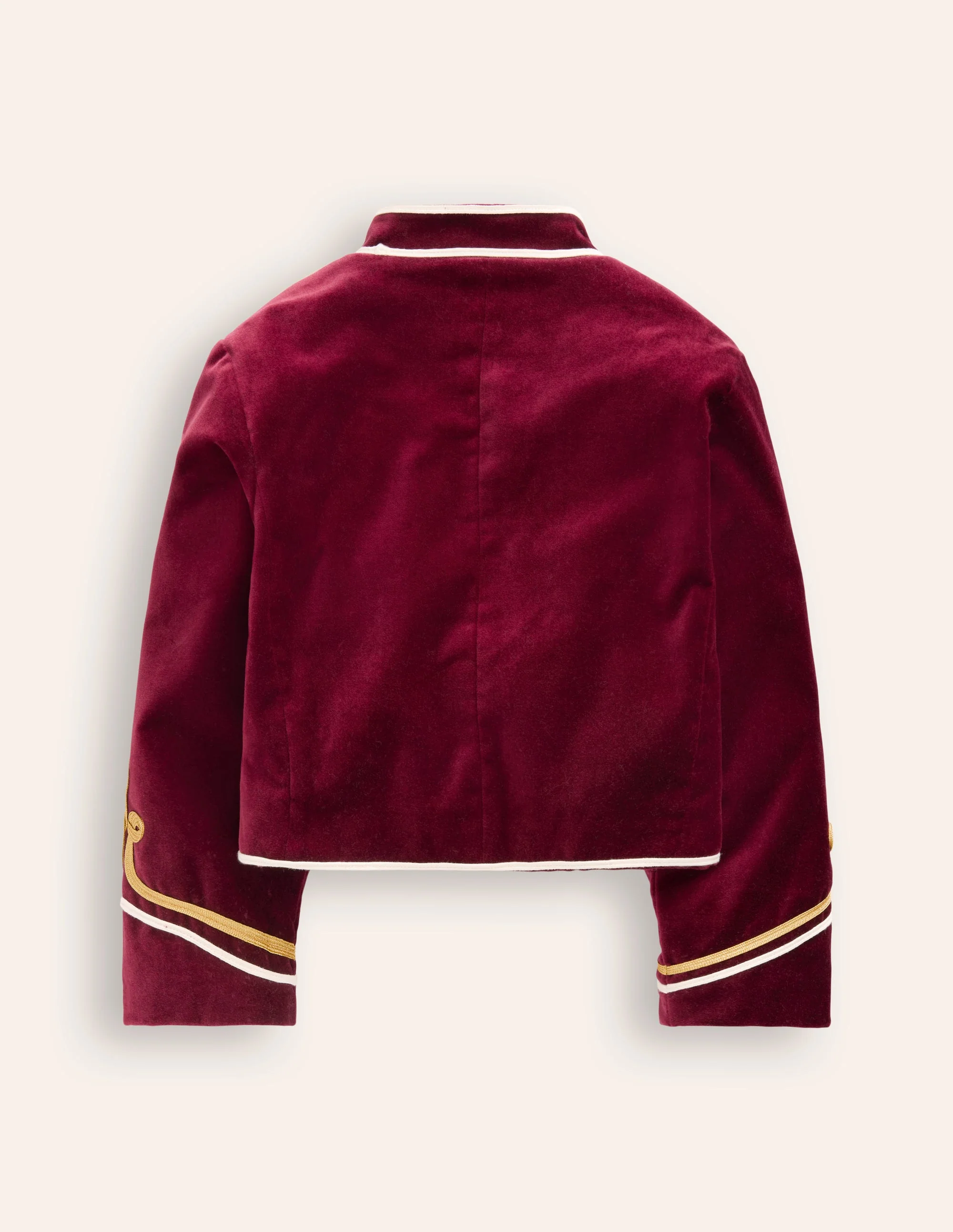Militärjacke aus Samt-Beatnik Red/Dark Burgundy - Image 2