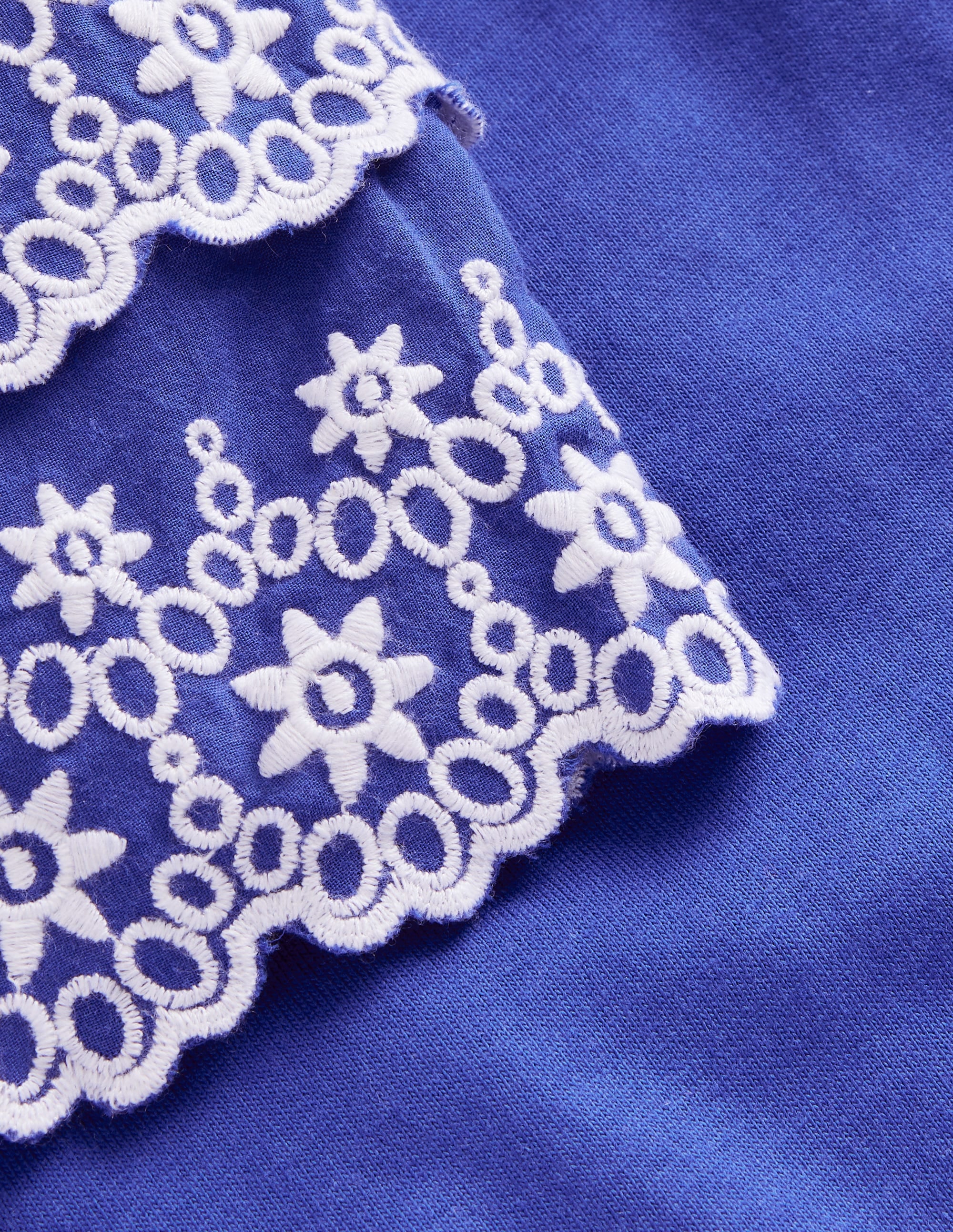 Mix-T-Shirt mit Stickerei-Blaureiher/Weiß - Image 3