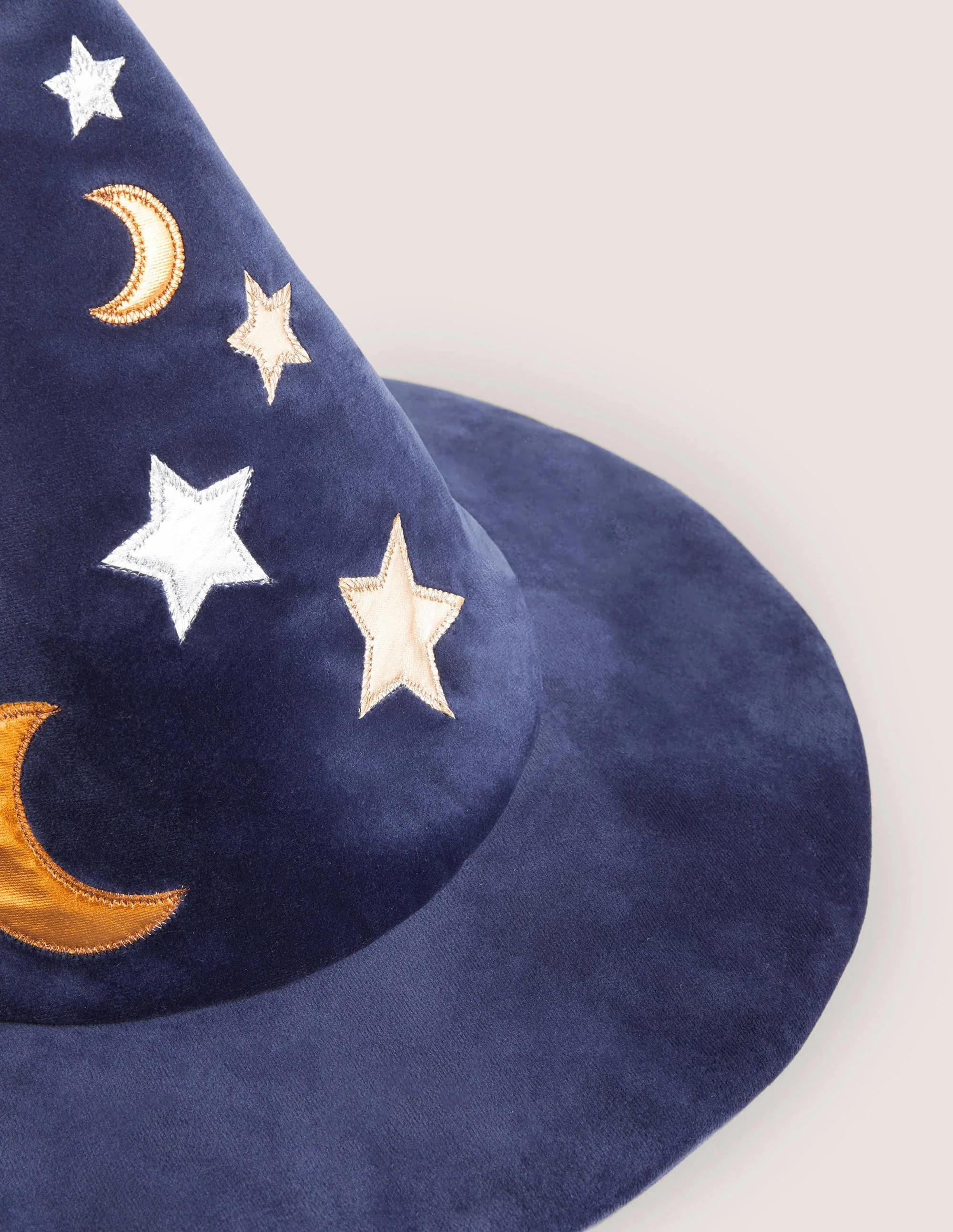 Navy Stars Appliqué Witch's Magical Hat-Navy, Sterne - Image 2