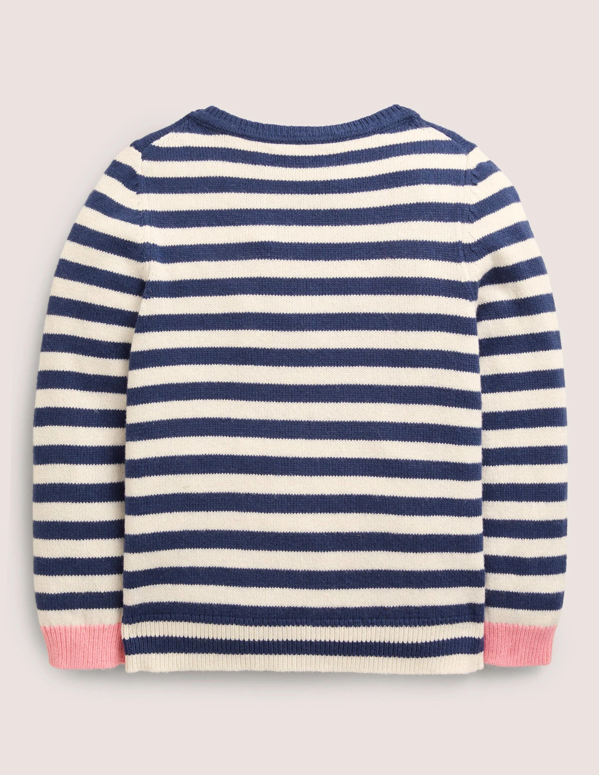 Navy Stripe Pumpkin Pockets Halloween Cardigan-Navy/Naturweiß, Kürbisse - Image 2