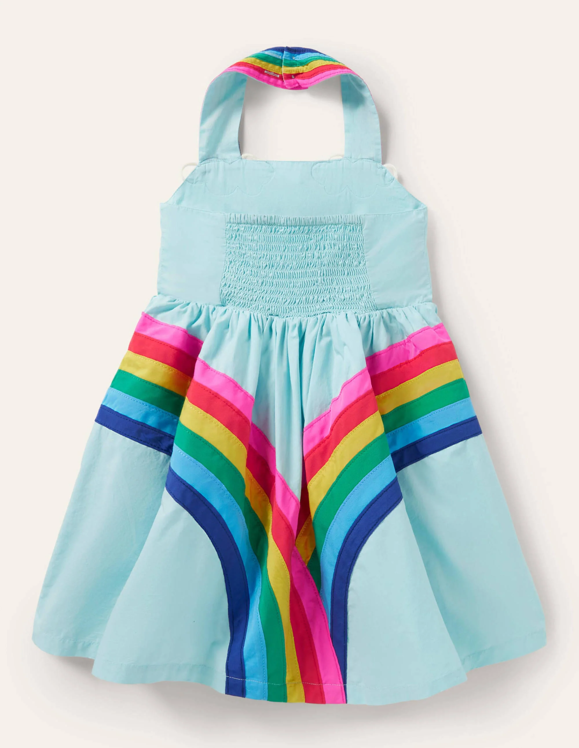 Neckholder-Kleid mit Regenbogenmotiv-Türkisblau, Regenbogen - Image 2