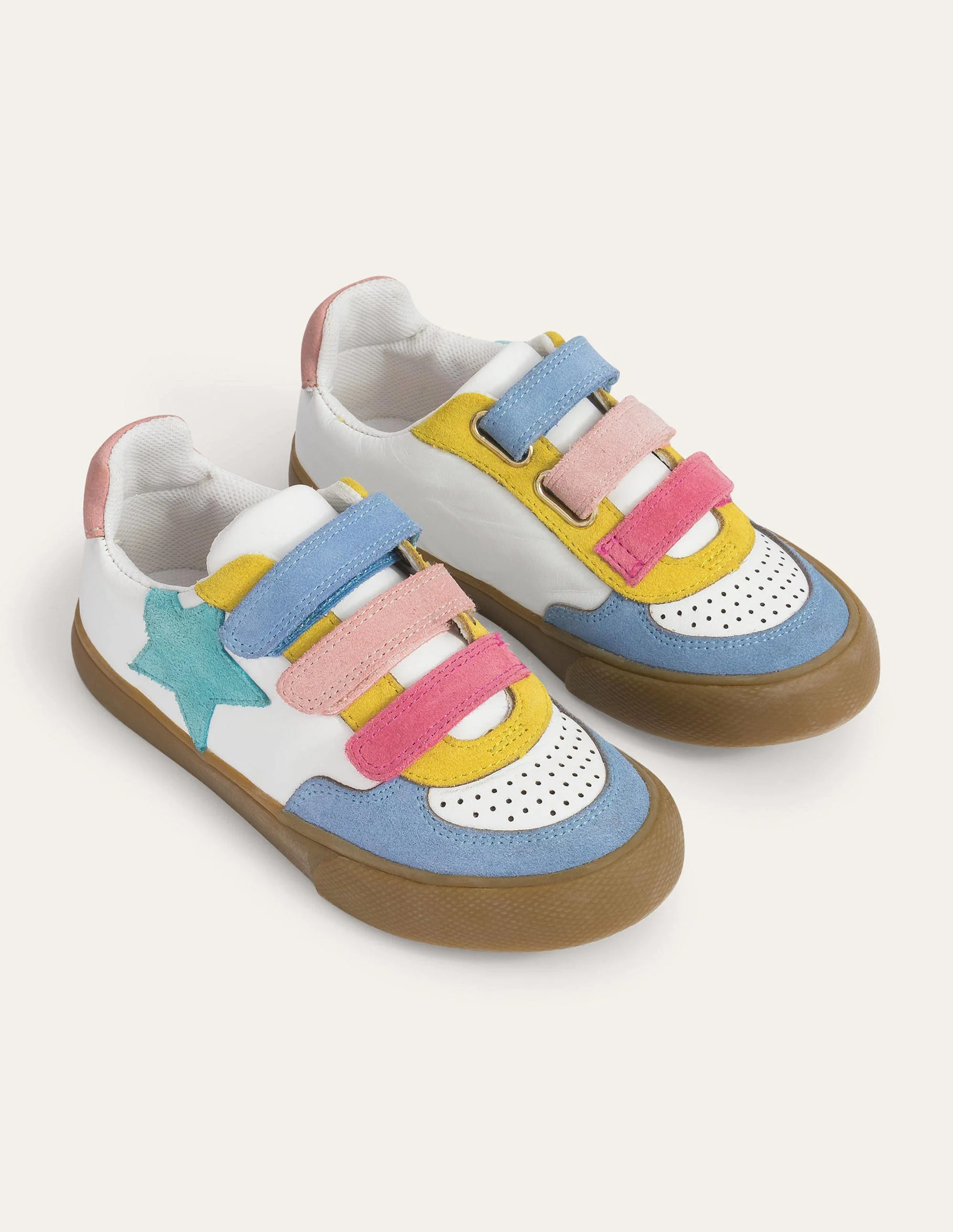 Niedrige Sneaker aus Leder (Mädchen)-Bunt Pastellfarben - Image 2