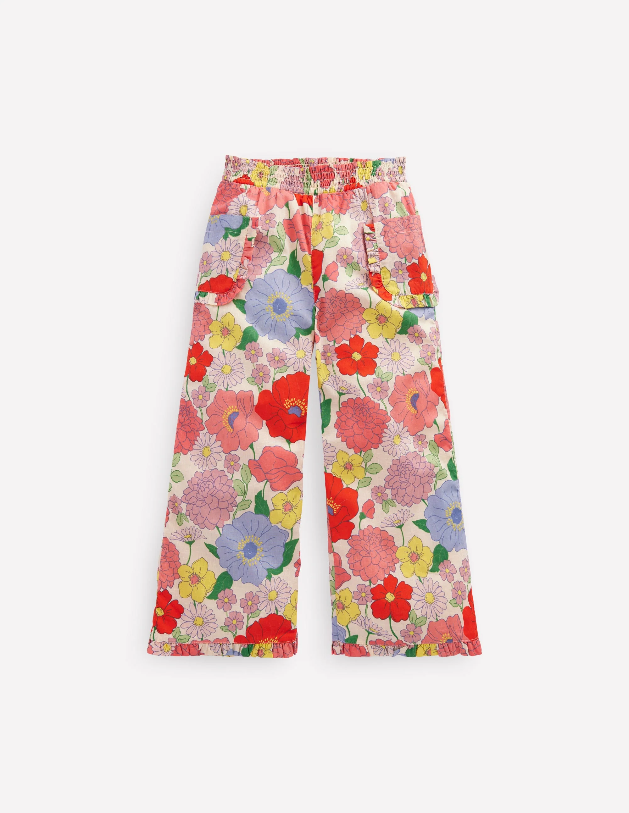Nostalgische Rüschenhose-Bunt Sommergarten
