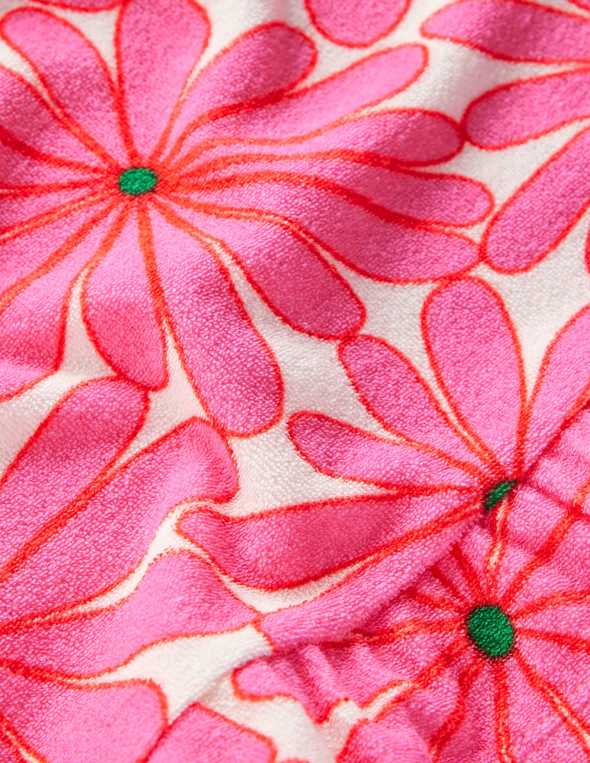 Oberteil aus Frottee mit Schößchen-Festivalrosa Riesengänseblümchen - Image 3