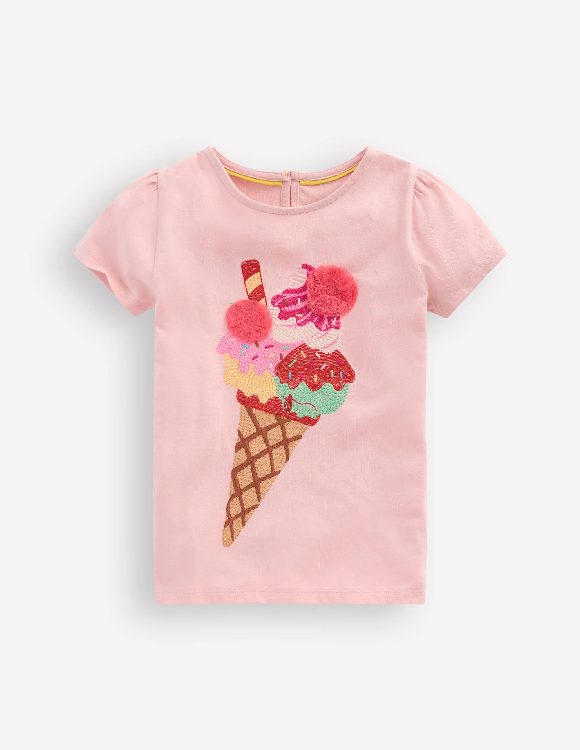 Oberteil mit Puffärmeln und Superstich-Lotus Eis