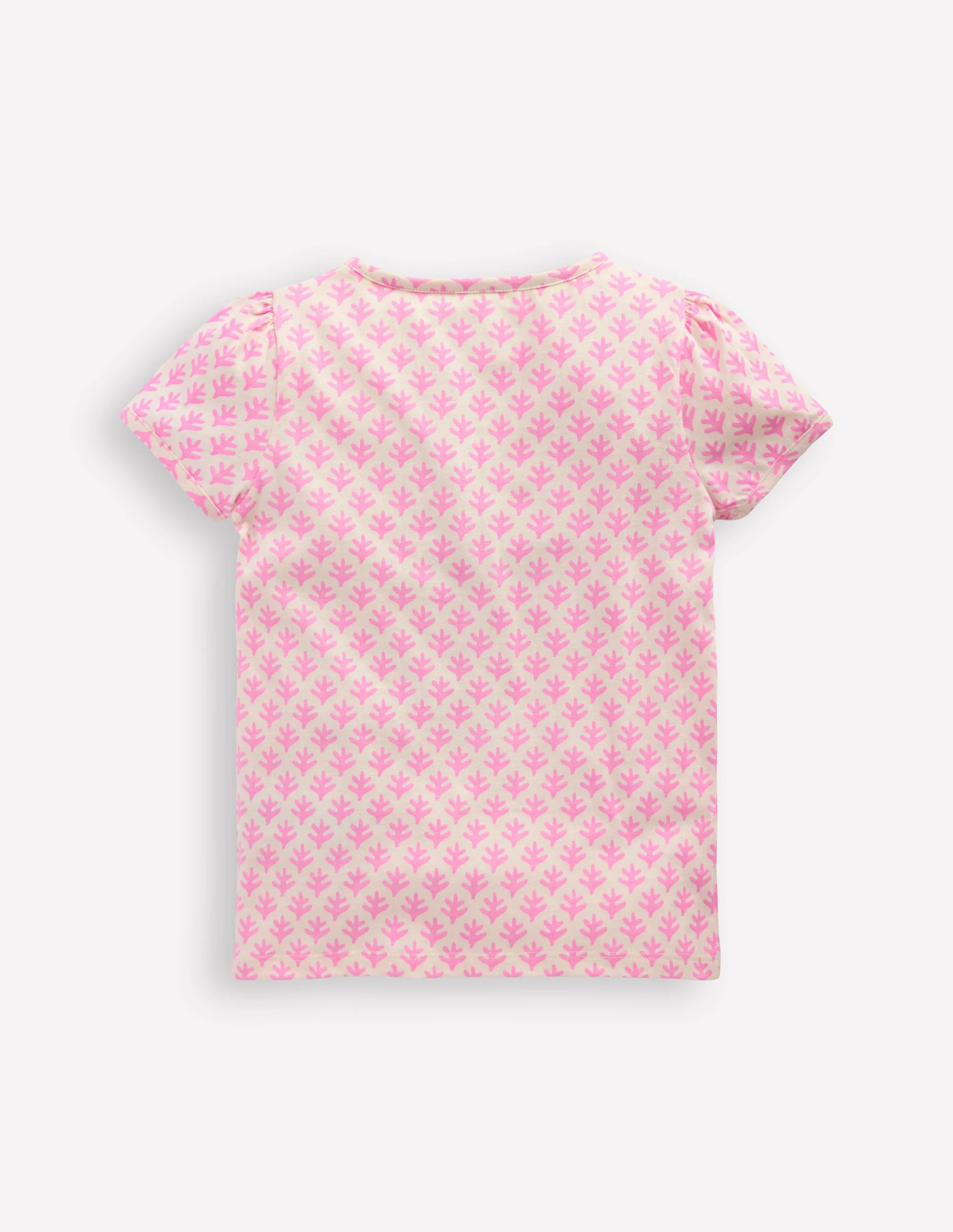 Oberteil mit Puffärmeln und Superstich-Rosa Holzblock Seepferdchen - Image 2