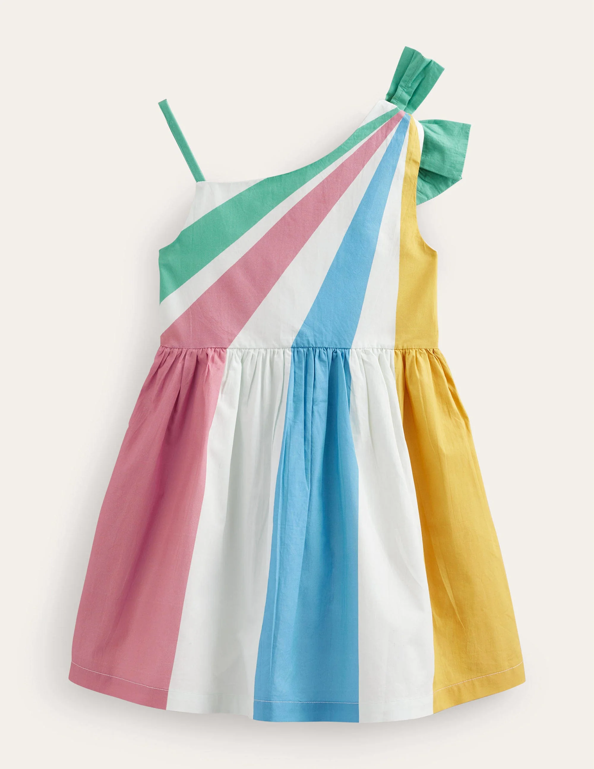 One-Shoulder-Kleid mit Schleife-Senfgelb - Image 2