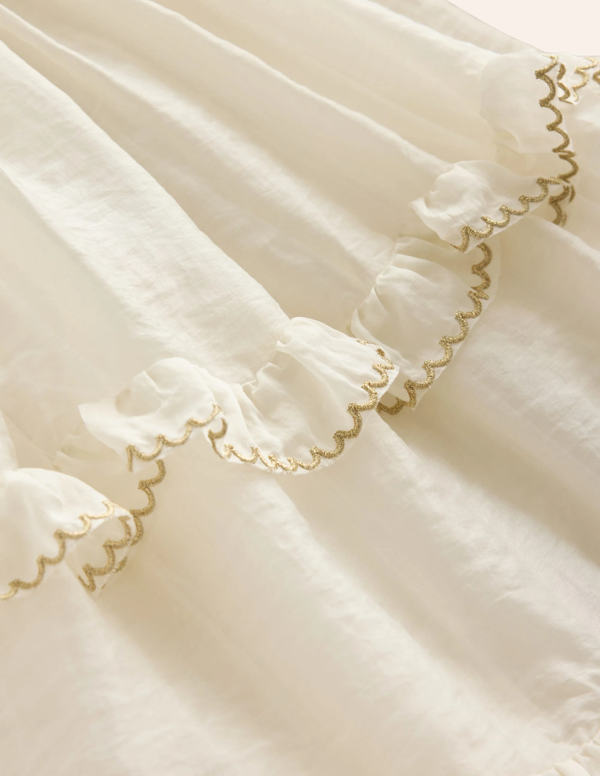 Organza-Rüschenkleid mit Engelsflügeloptik-Elfenbein - Image 3
