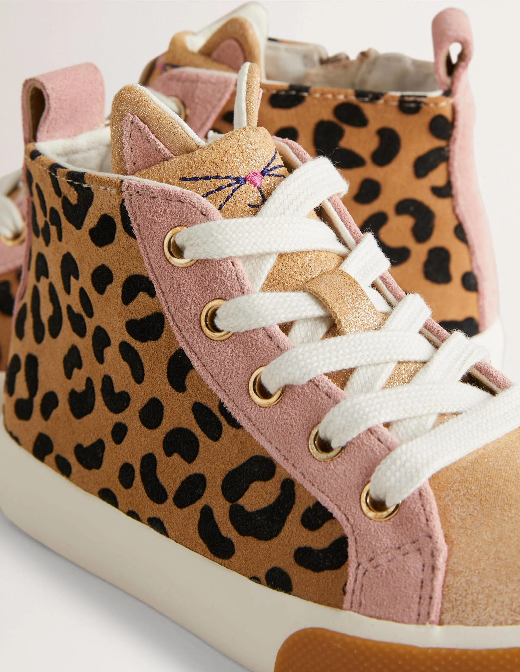 Originelle hochgeschnittene Turnschuhe (Mädchen)-Leopardenmuster - Image 3