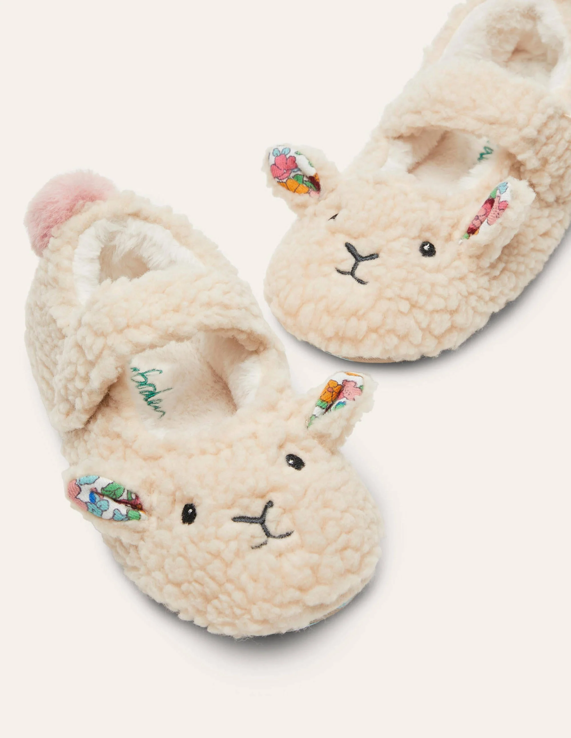Originelle Slipper-Hellbeige, Schaf
