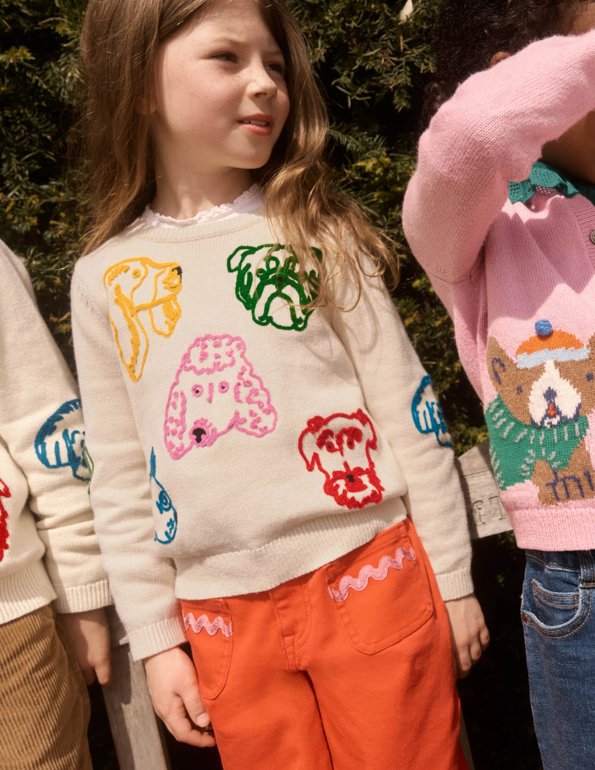 Origineller Pullover mit Logo-Warmes Naturweiß Hunde - Image 4