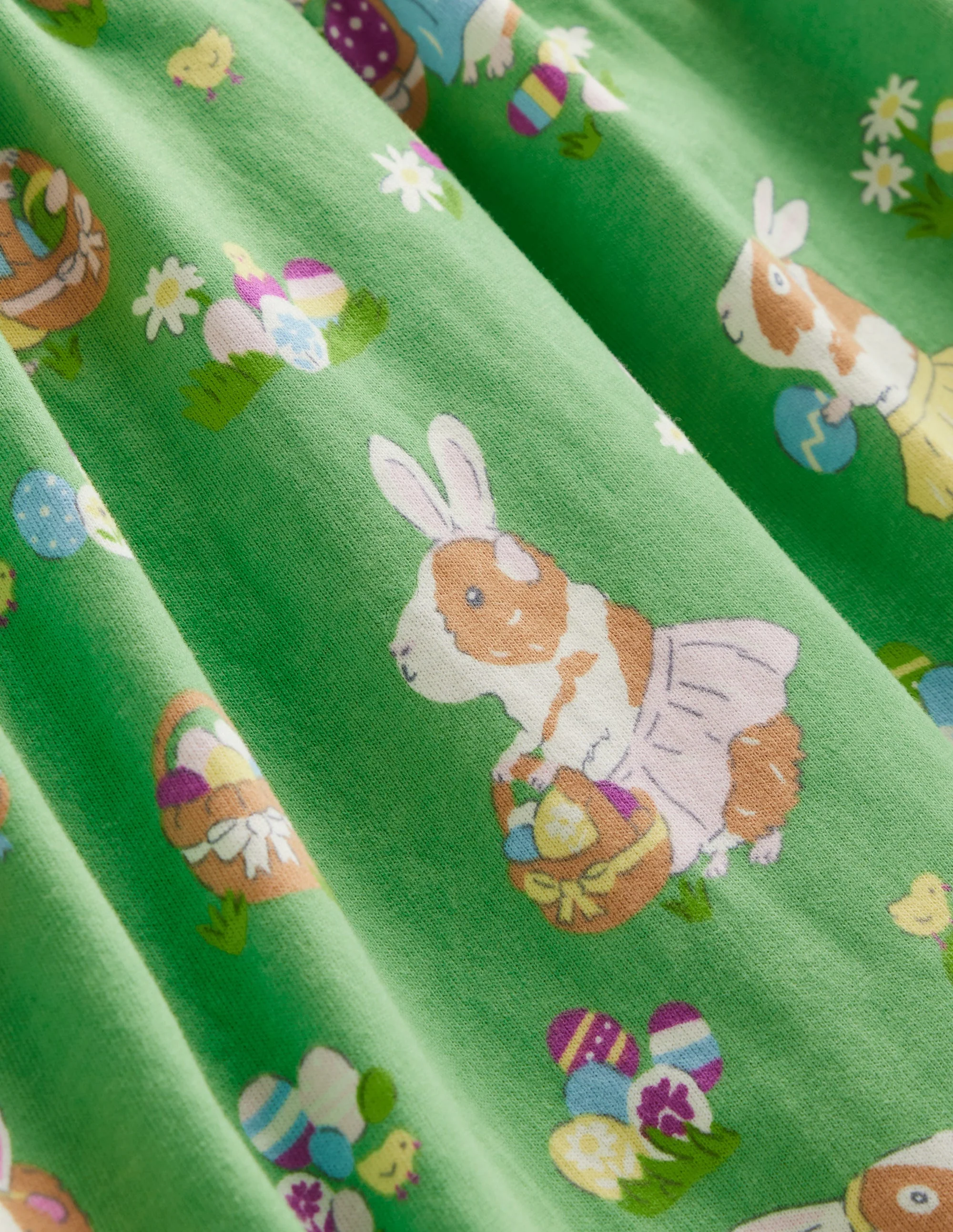 Originelles langärmeliges Jerseykleid-Aloe-Grün Oster-Meerschweinchen - Image 3