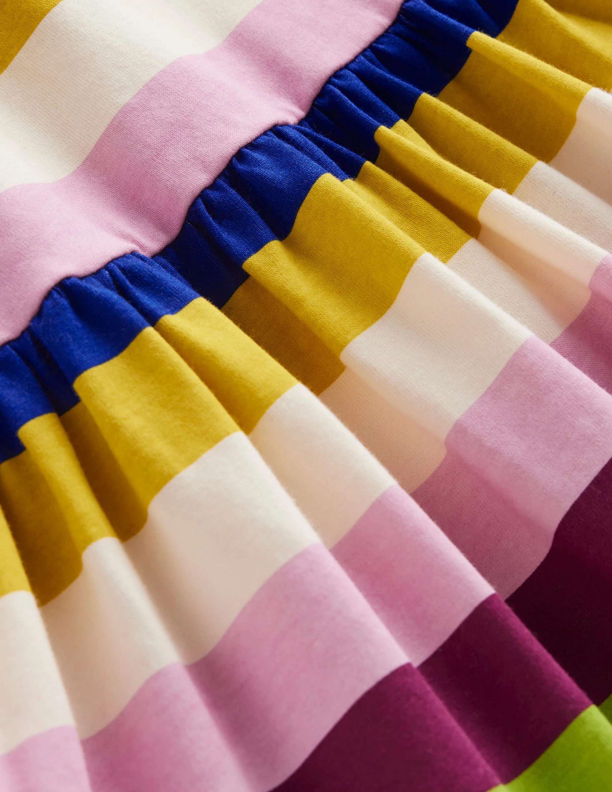 Originelles langärmeliges Jerseykleid-Bunte Regenbogenstreifen - Image 3