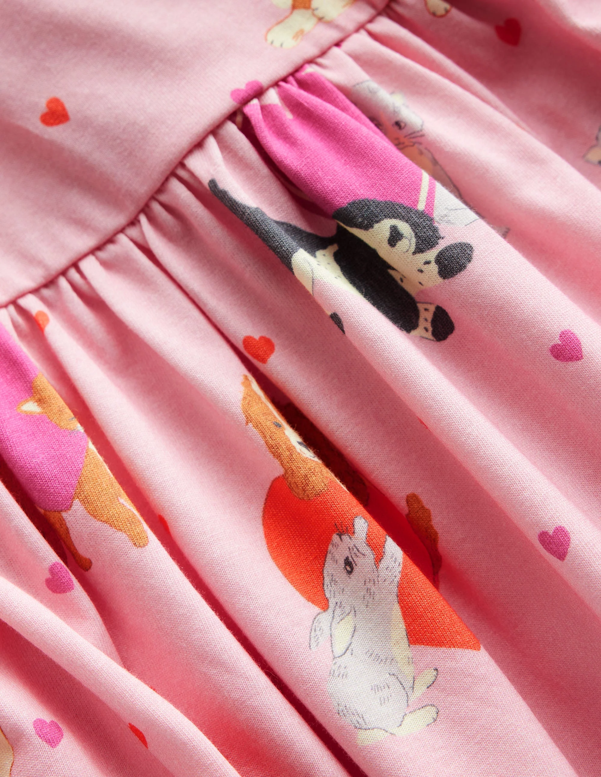 Originelles langärmeliges Jerseykleid-Kreiderosa Valentinstag Haustiere - Image 3