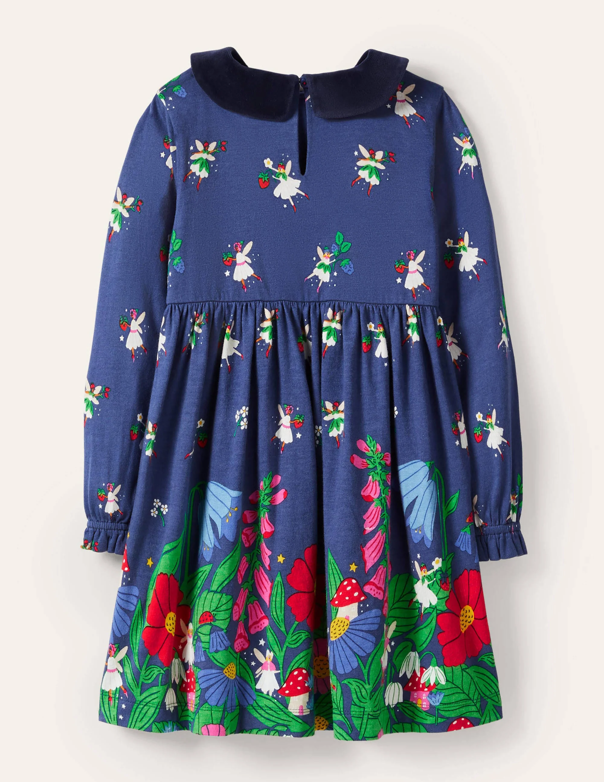 Partykleid mit Samtkragen-Segelblau, Waldfeen - Image 2
