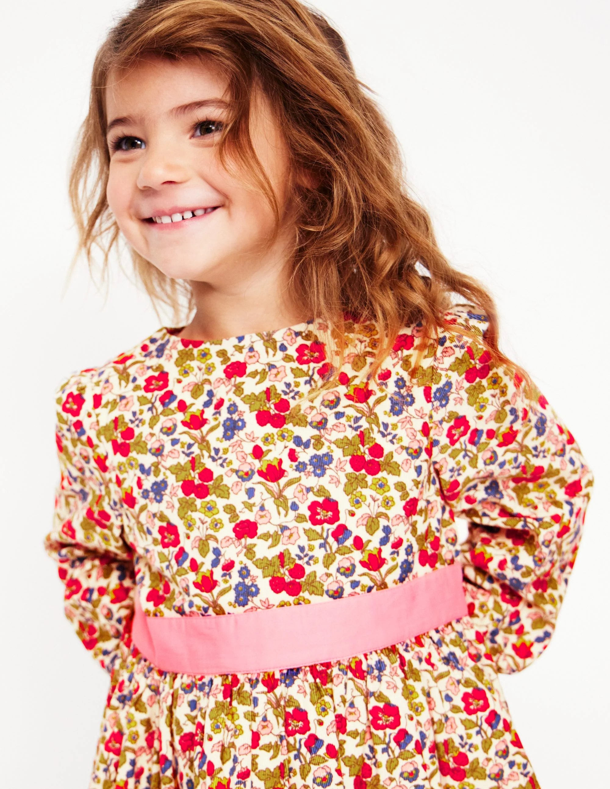 Peggy Partykleid aus Cord-Antique Rose Ditsy Geo