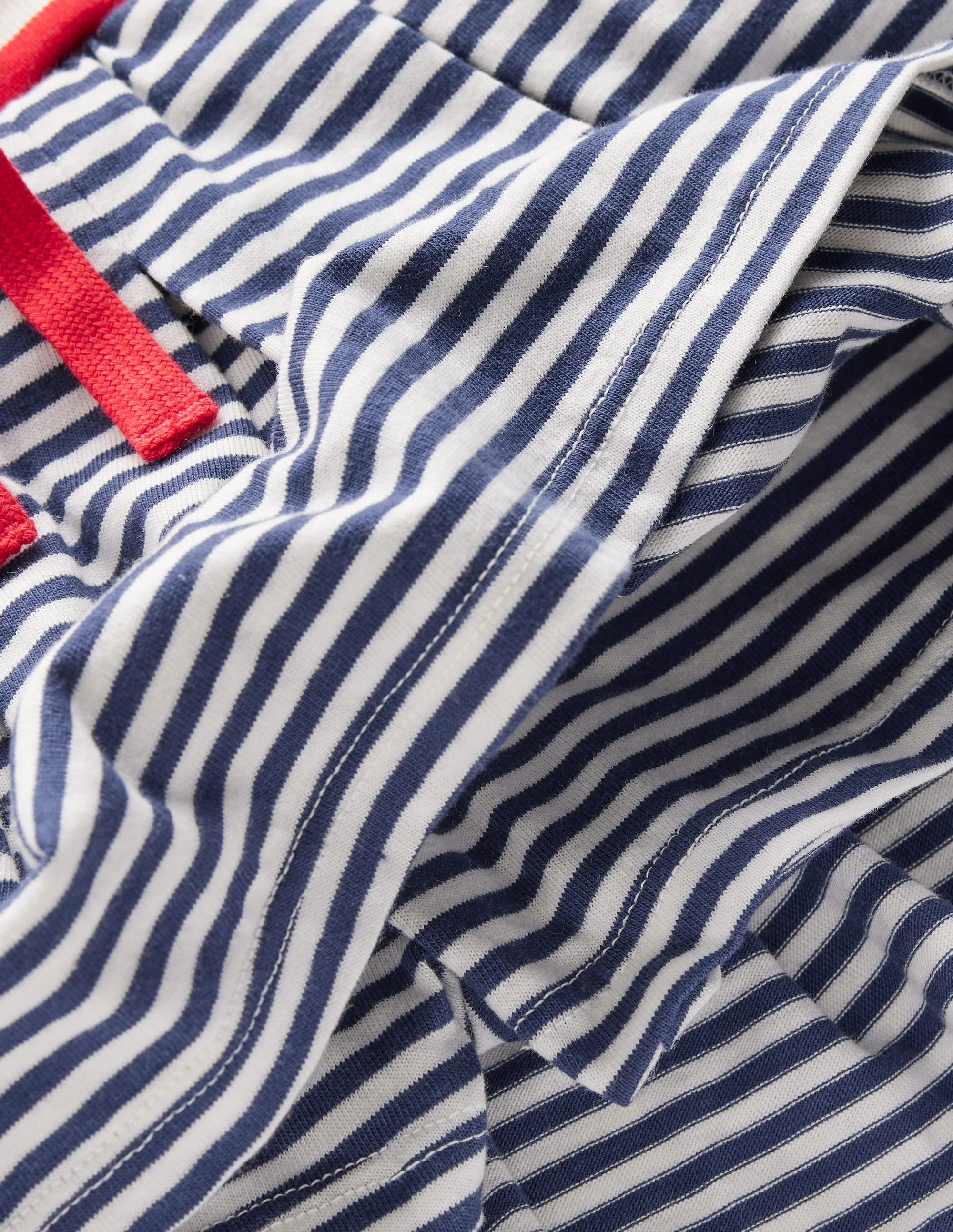Plissierter Jersey-Skort-Dunkelblau/Streifen - Image 4