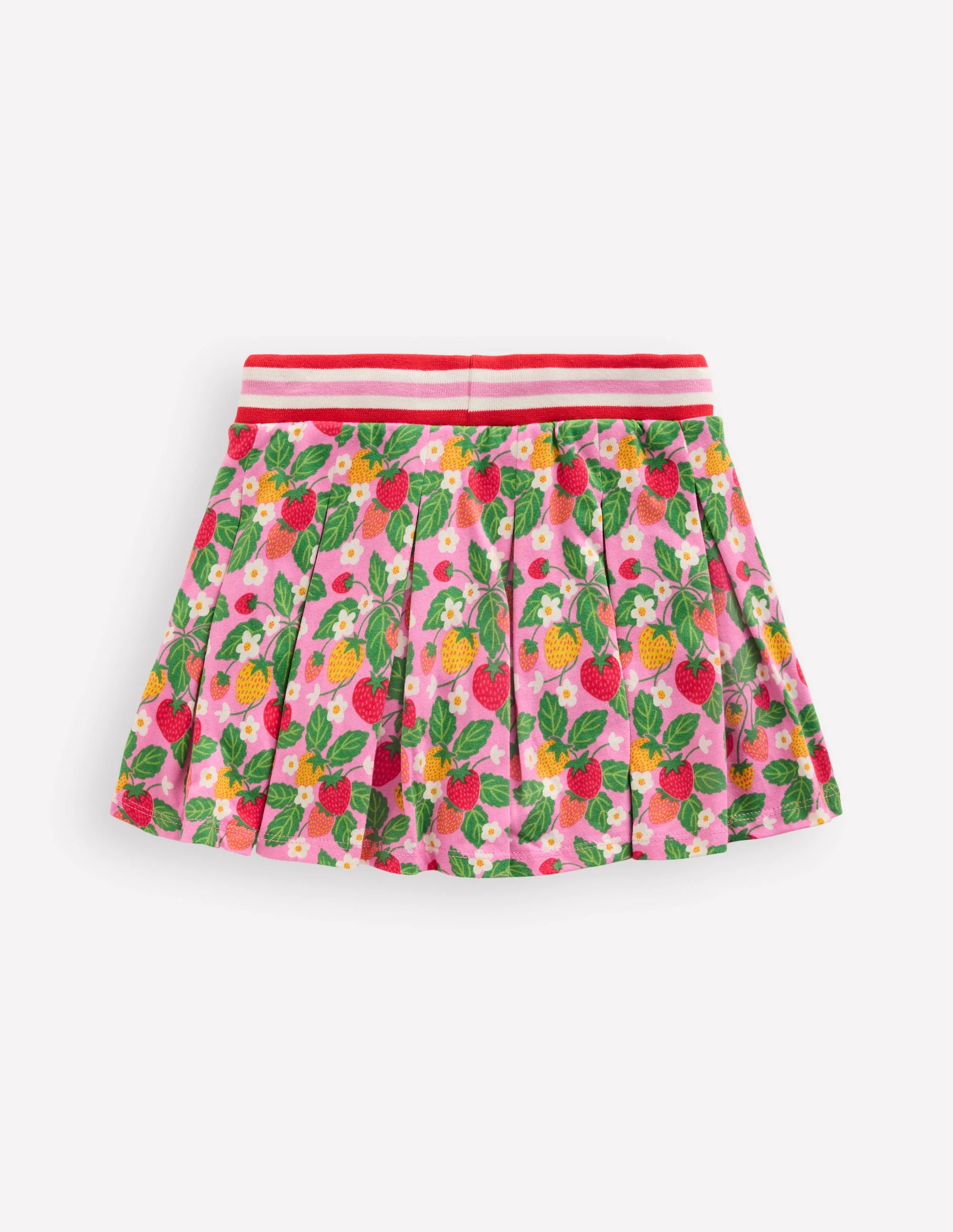 Plissierter Jersey-Skort-Kosmos-Rosa Erdbeer-Aufnäher - Image 2